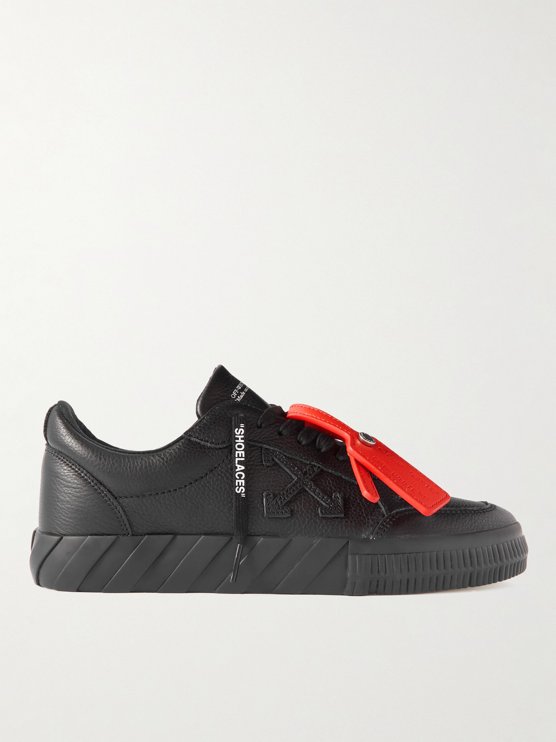 OFF-WHITE FULL-GRAIN LEATHER SNEAKERS