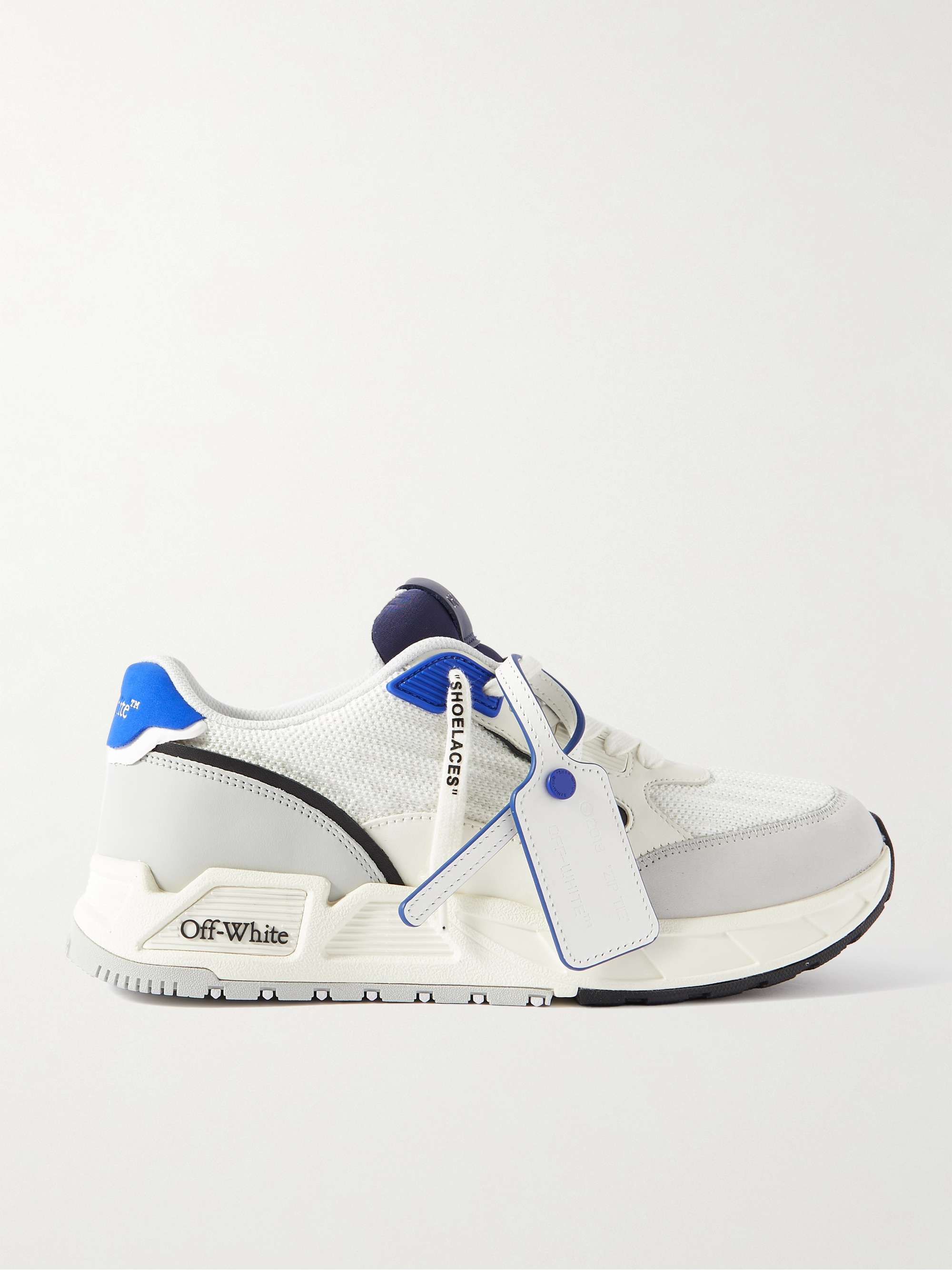 Kick Off Suede-Trimmed Leather and Mesh Sneakers Kick Off Suede-Trimmed Leather and Mesh Sneakers