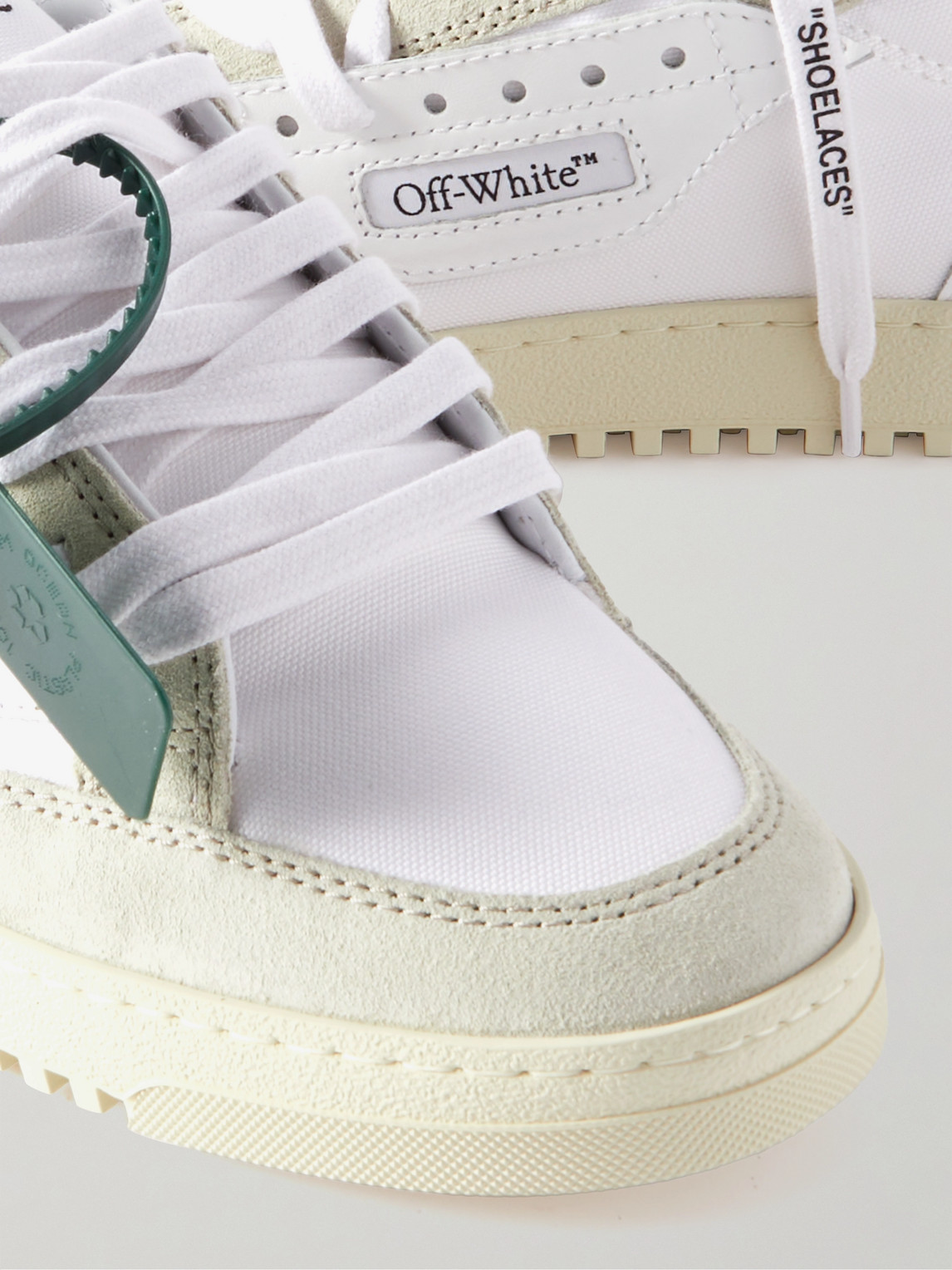 Shop Off-white 5.0 Canvas, Suede And Leather Sneakers In White
