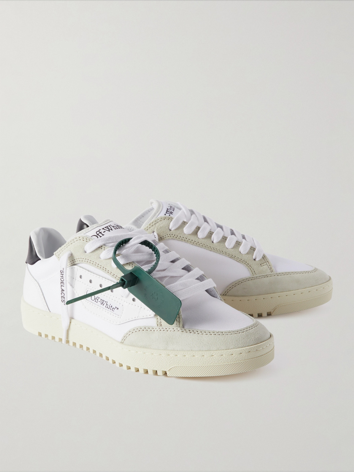Shop Off-white 5.0 Canvas, Suede And Leather Sneakers In White