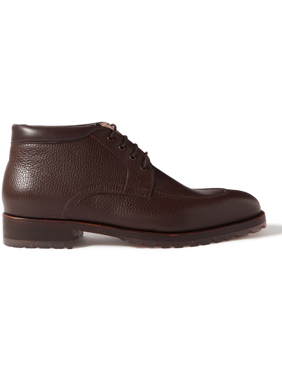 Manolo Blahnik Nekos Full-grain Leather Boots In Brown
