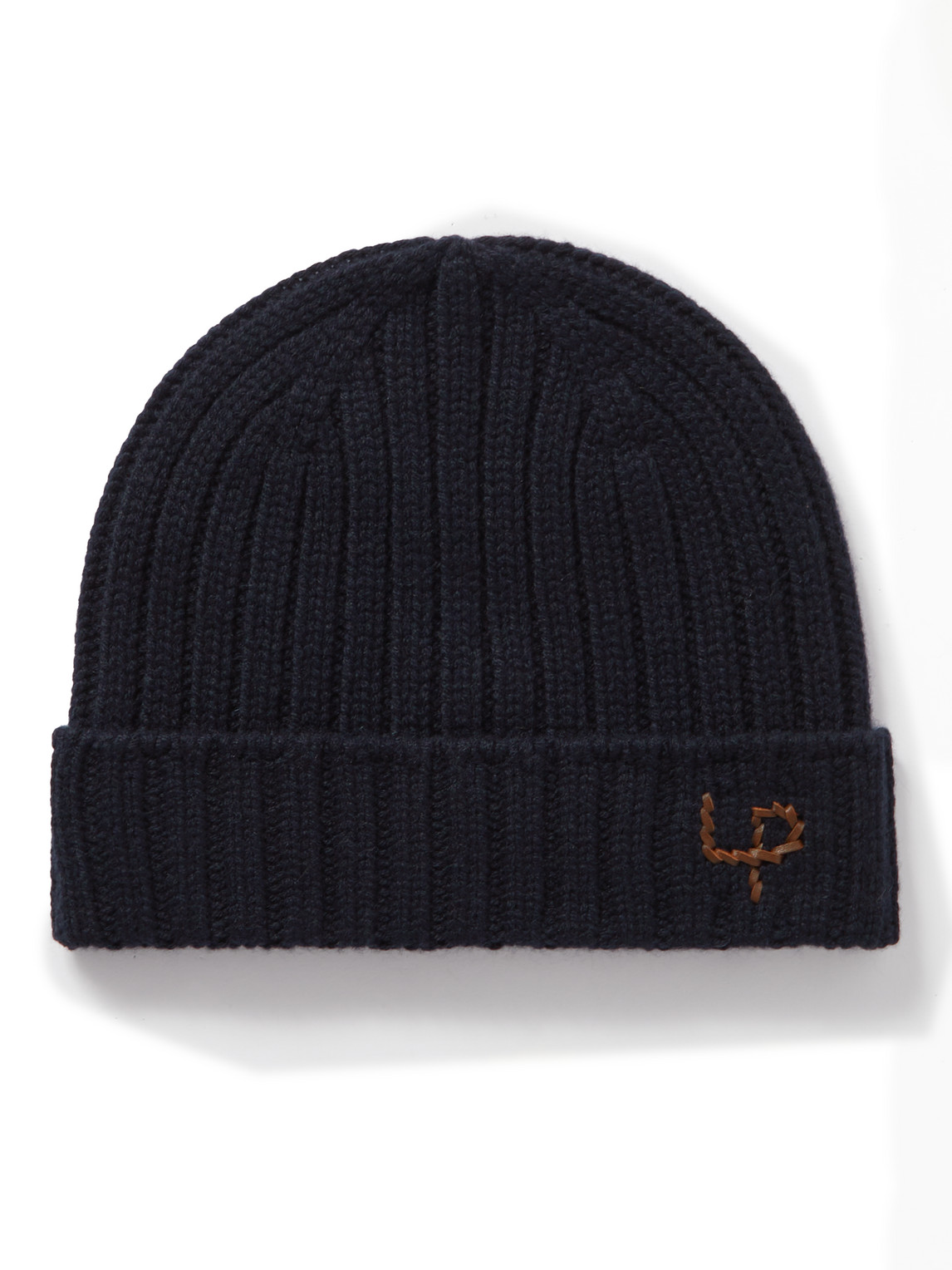 Loro Piana Logo-Embroidered Ribbed Cashmere Beanie - Men
