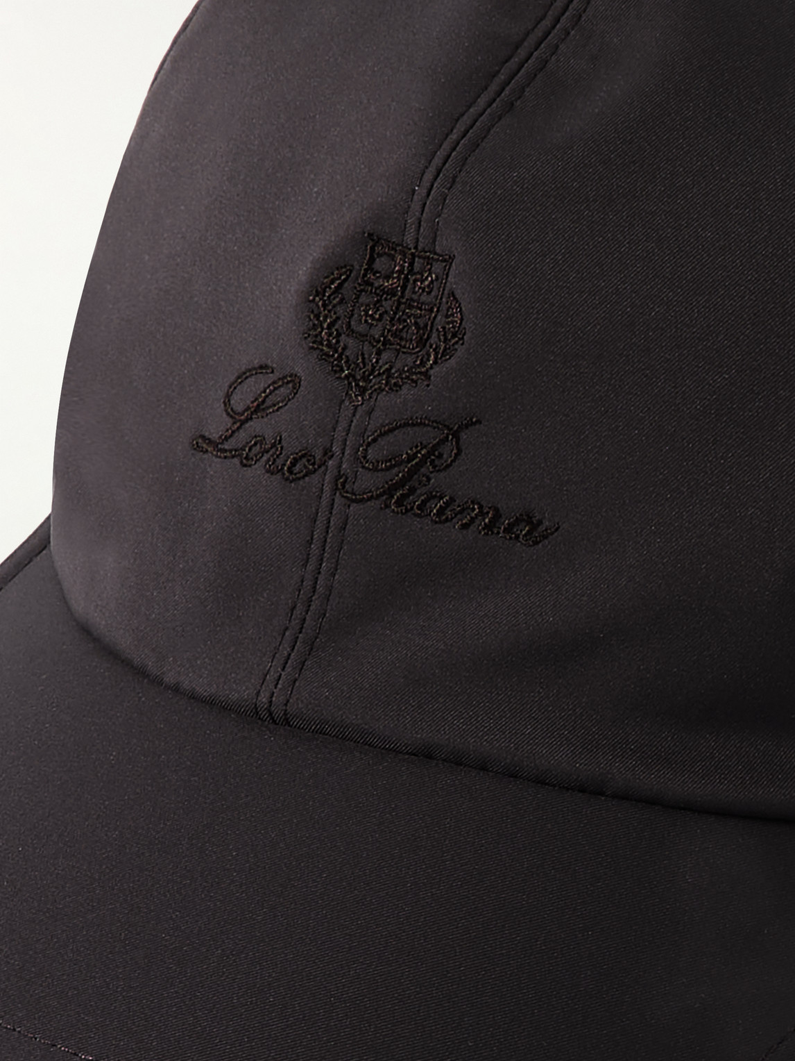 Shop Loro Piana Logo-embroidered Storm System® Shell Baseball Cap In Black