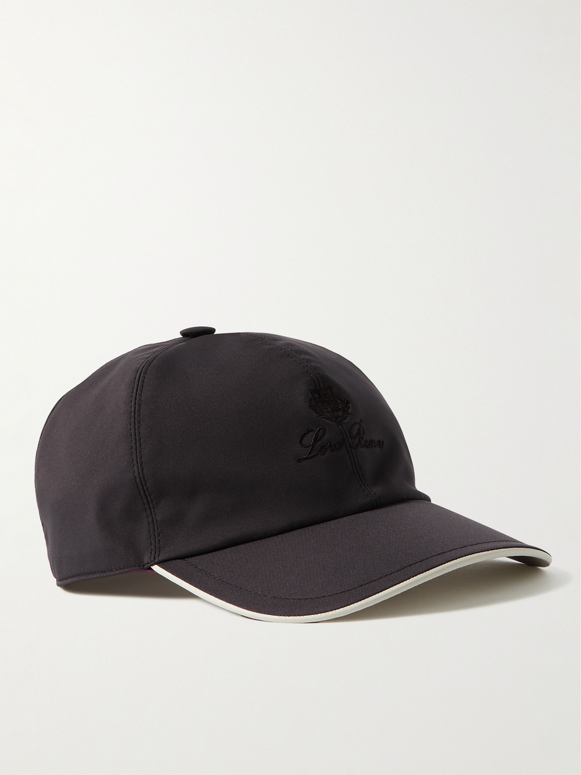 Loro Piana Logo-embroidered Storm System® Shell Baseball Cap In Grey