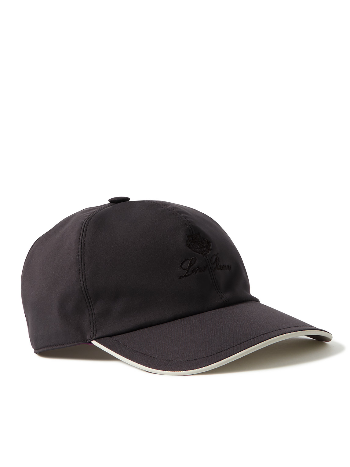 Shop Loro Piana Logo-embroidered Storm System® Shell Baseball Cap In Black