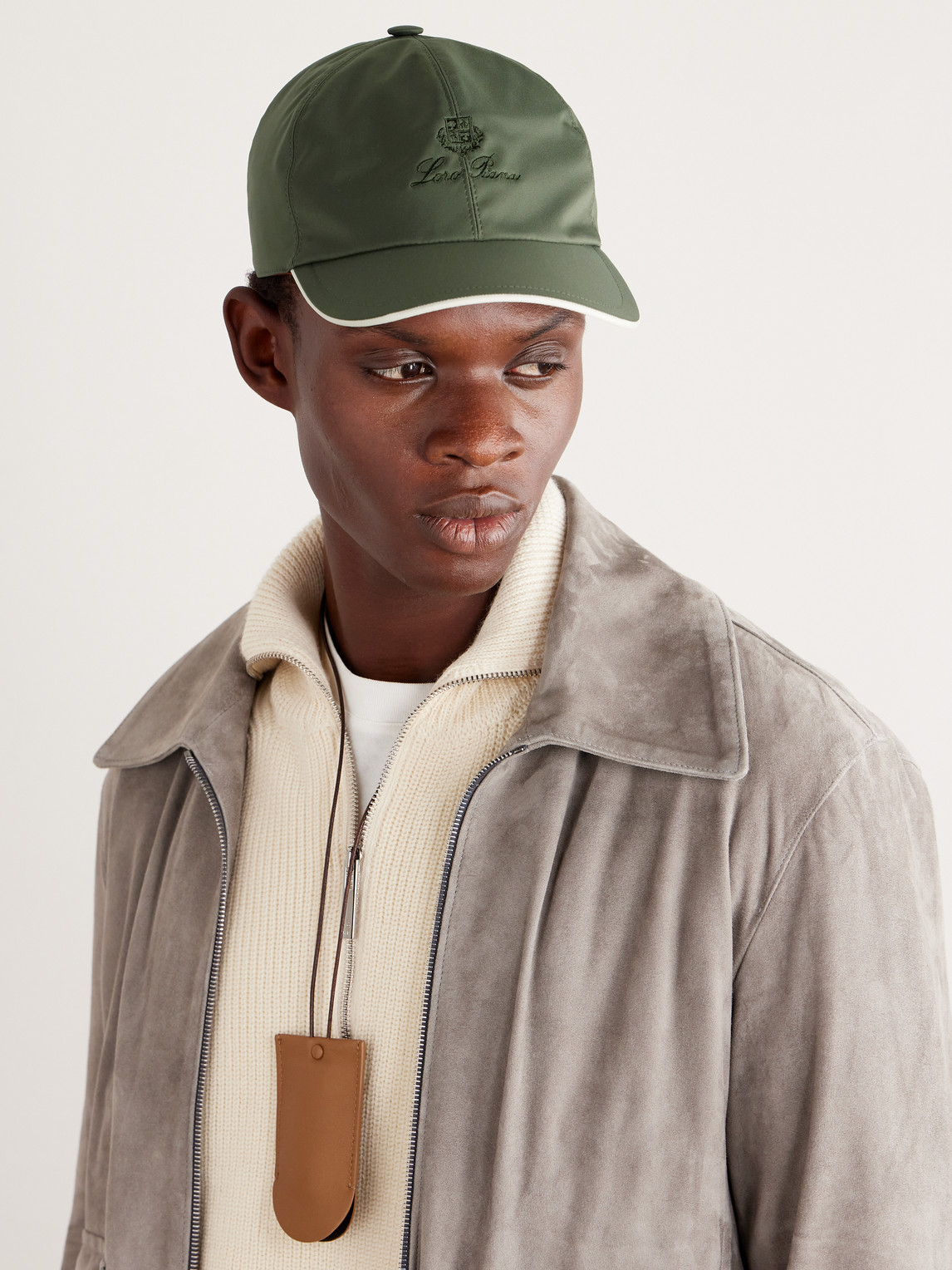 Shop Loro Piana Logo-embroidered Storm System® Shell Baseball Cap In Green