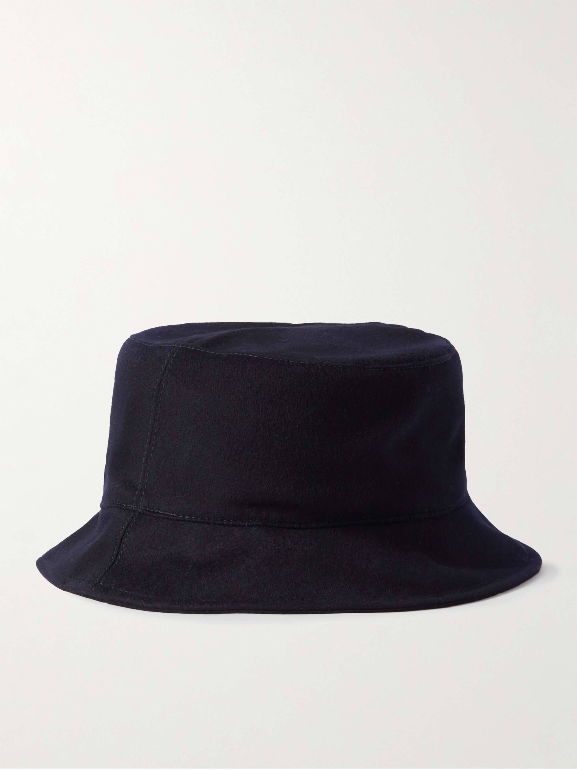 LORO PIANA Cityleisure Suede-Trimmed Cashmere Bucket Hat