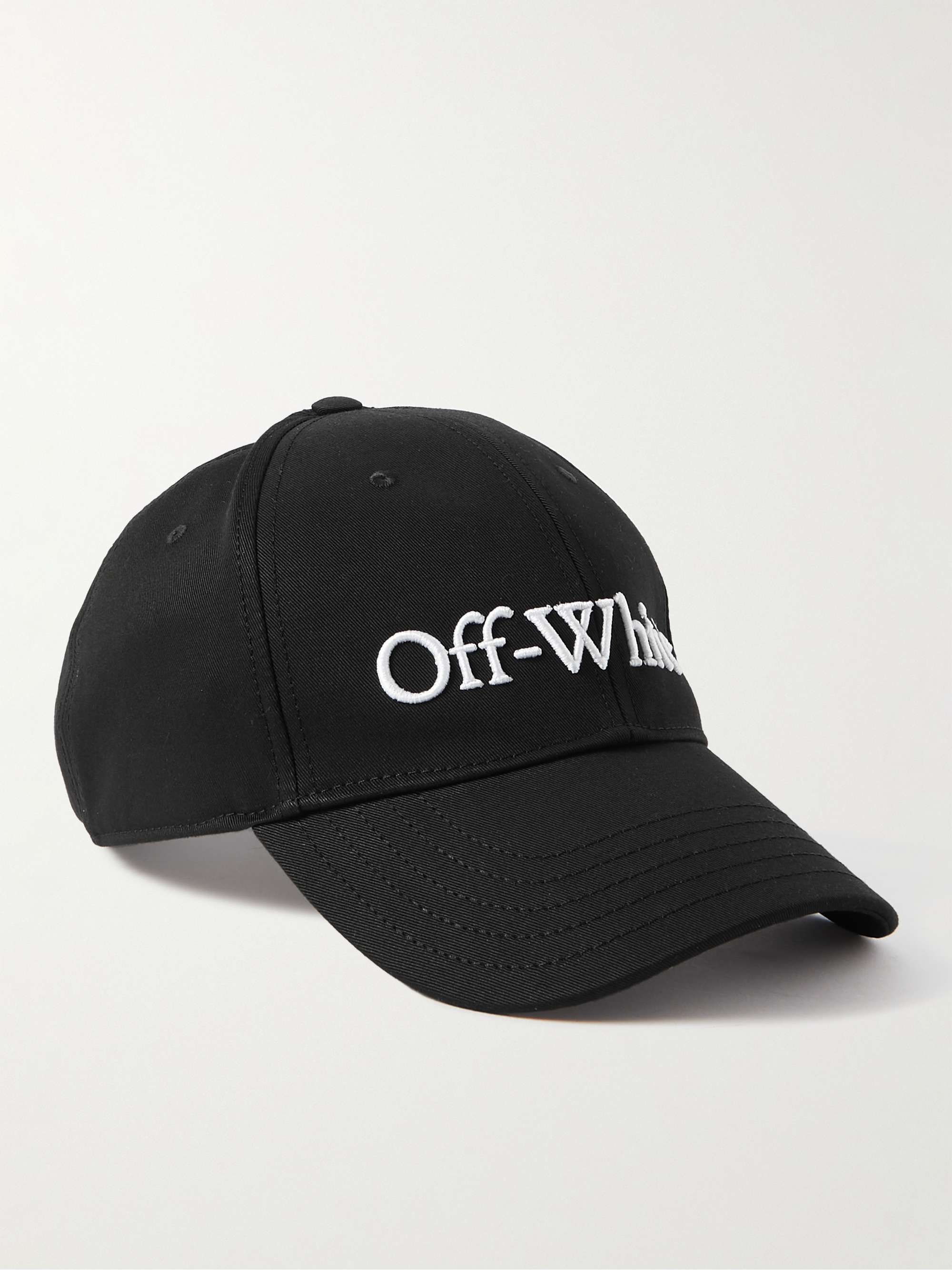 OFF-WHITE Logo-Embroidered Cotton-Gabardine Baseball Cap for Men | MR ...