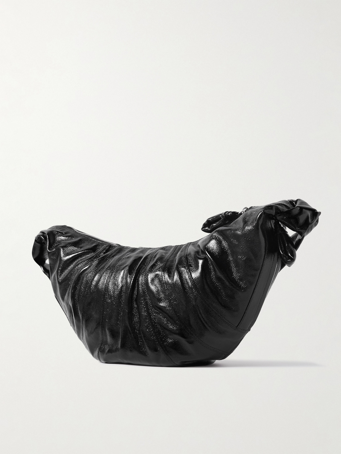 Lemaire Croissant Large Coated-cotton Messenger Bag In Black