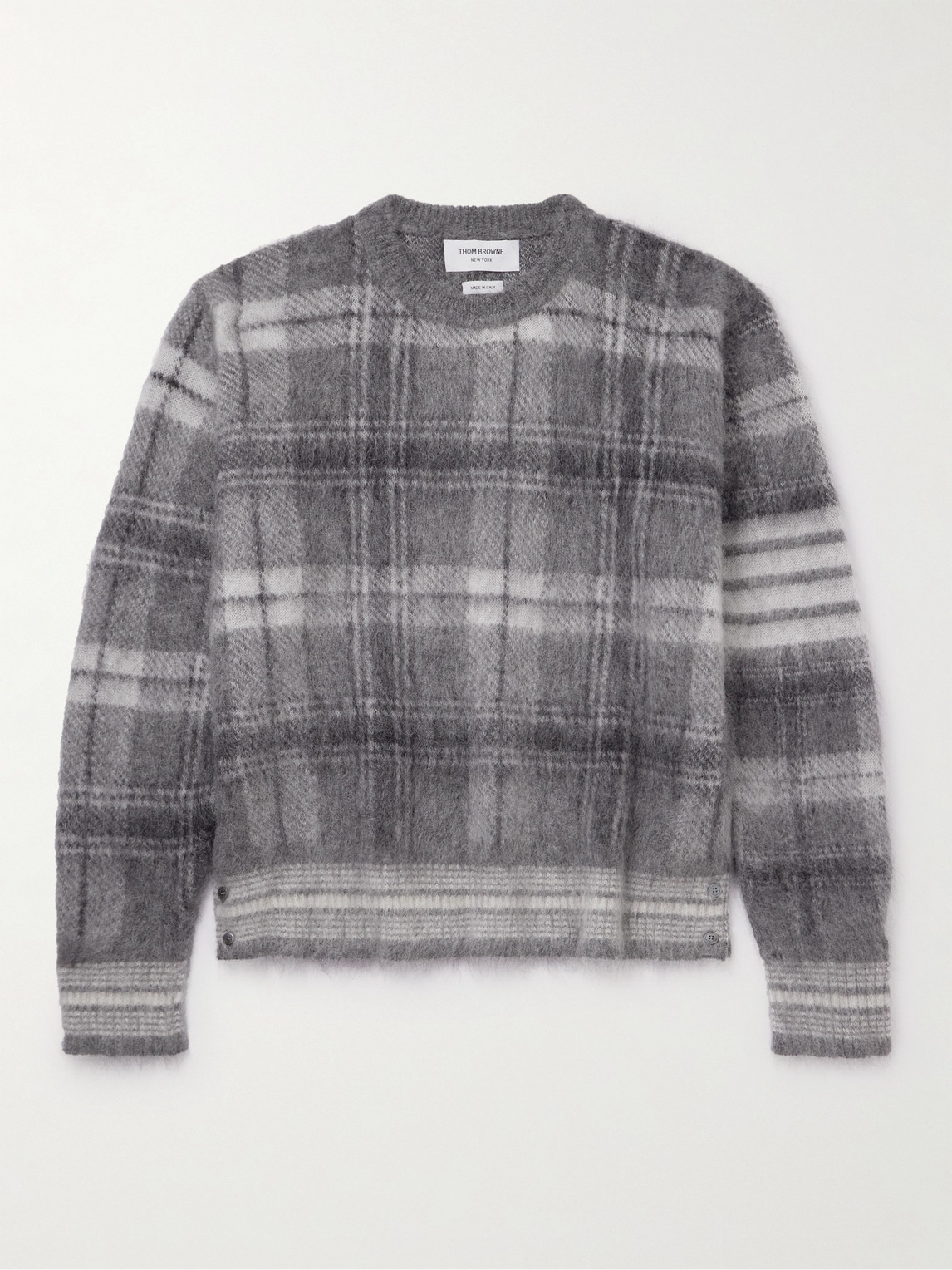 Thom Browne – Checked Mohair-Blend Sweater