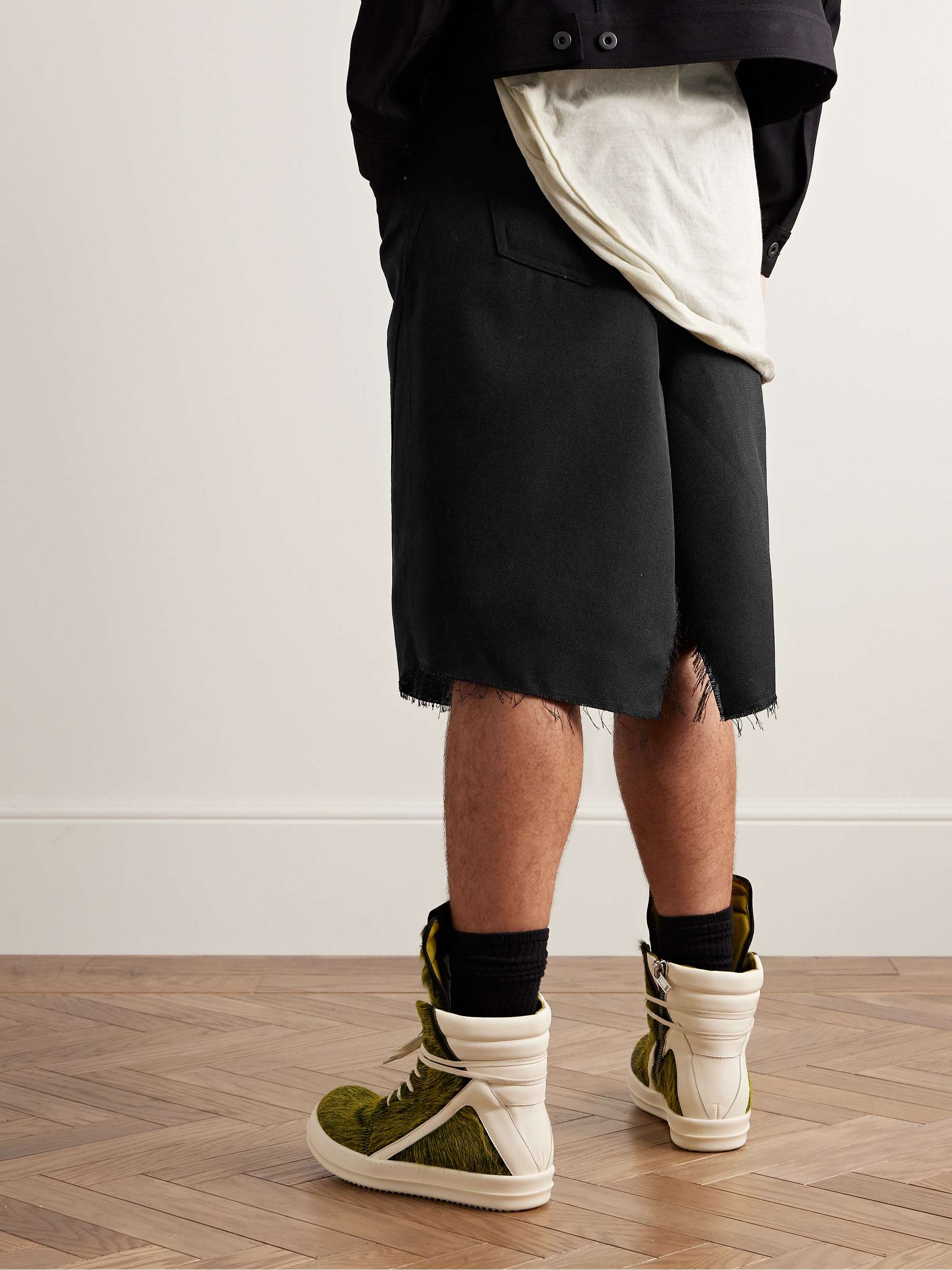 RICK OWENS + Bonotto Frayed Mohair Skirt for Men | MR PORTER