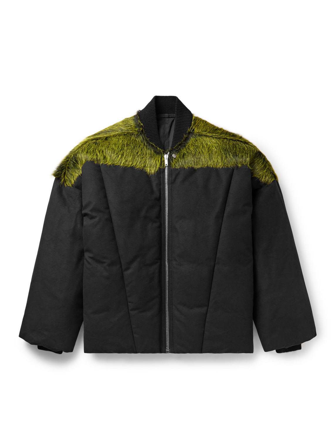 Calf Hair-Trimmed Cotton-Canvas Down Jacket