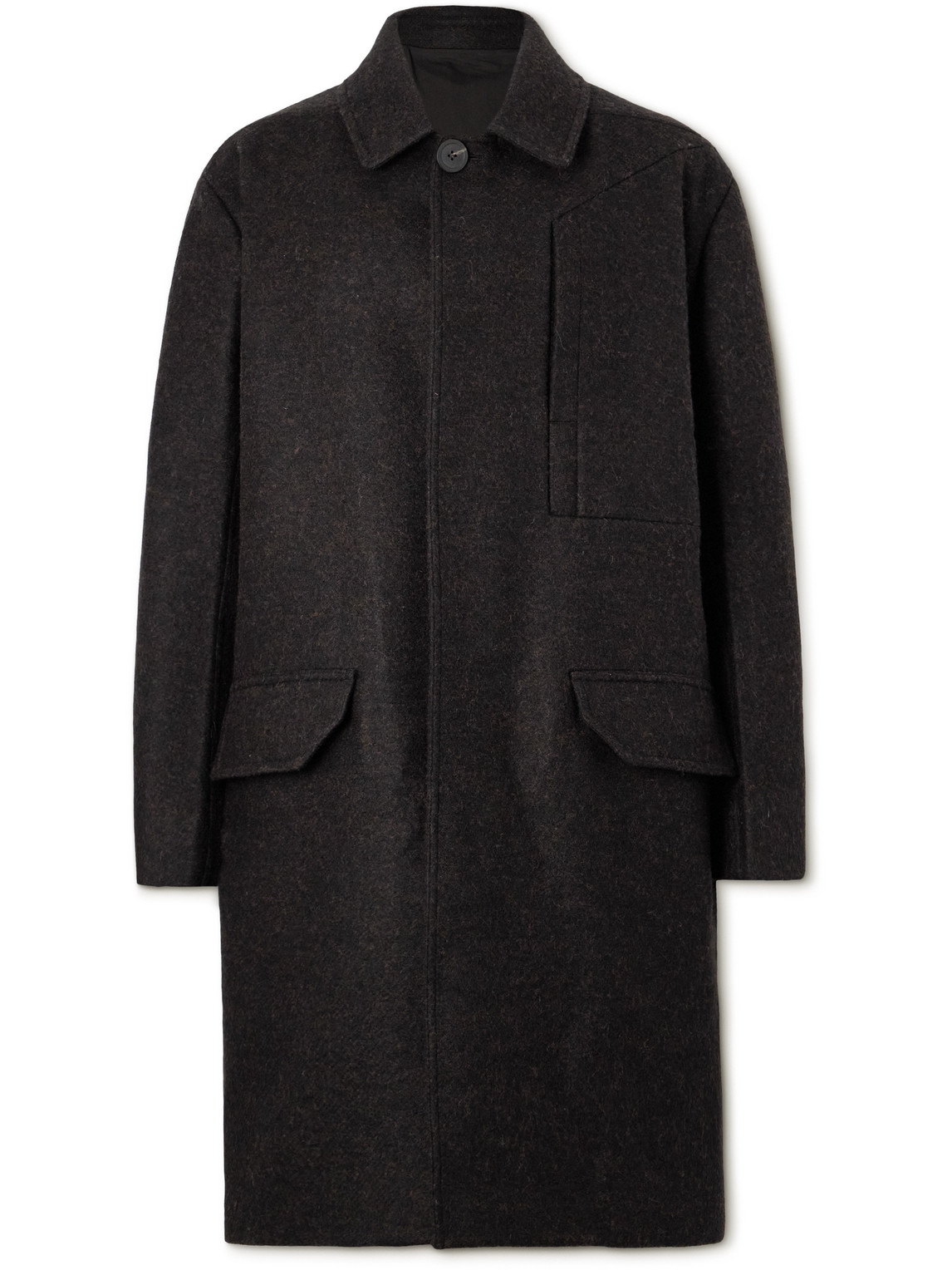 RICK OWENS JUMBO MÉLANGE WOOL-FELT COAT