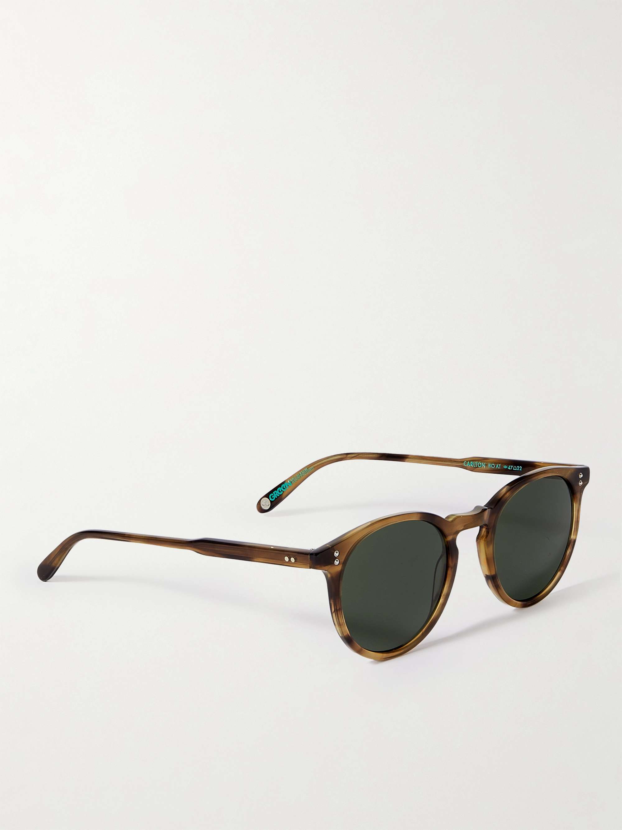 GARRETT LEIGHT CALIFORNIA OPTICAL Carlton Round-Frame Tortoiseshell Acetate Sunglasses