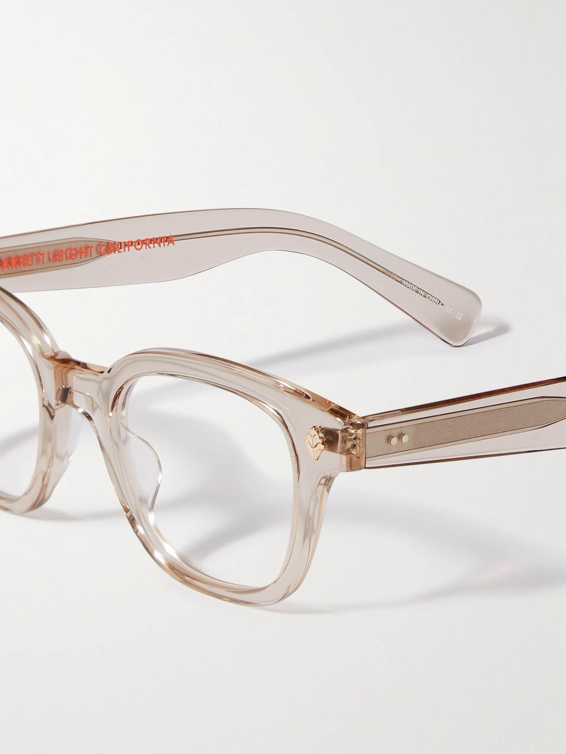 Shop Garrett Leight California Optical Naples Square-frame Acetate Optical Glasses In Brown