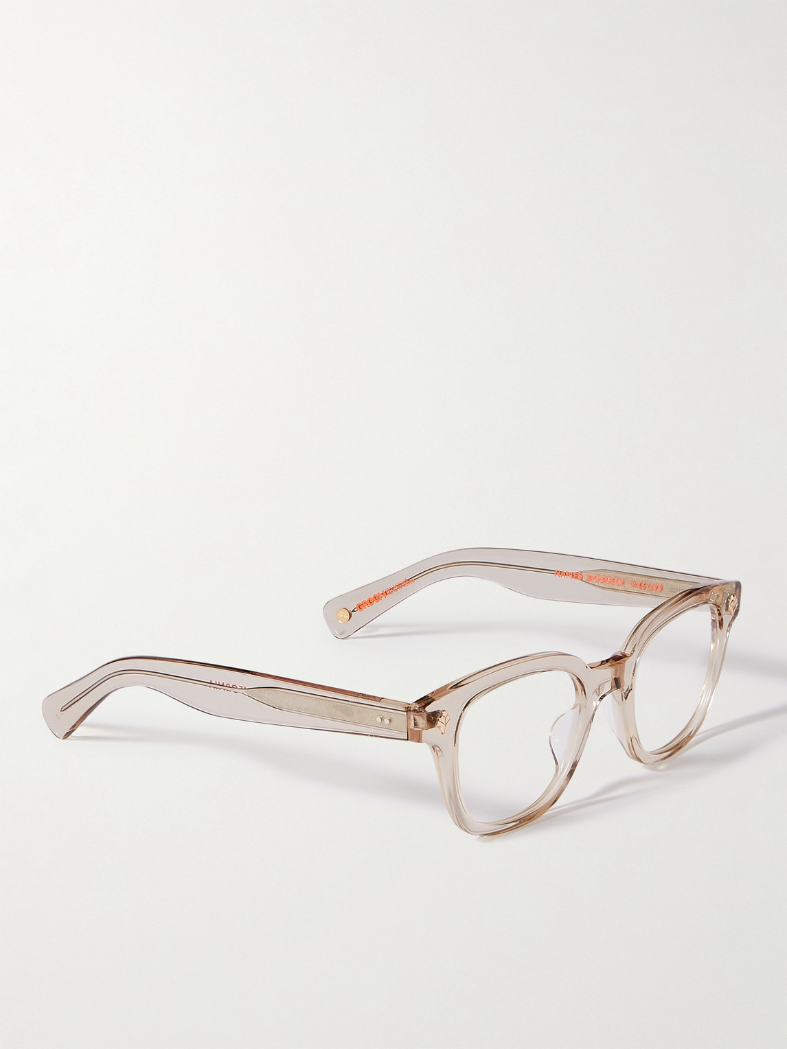 Shop Garrett Leight California Optical Naples Square-frame Acetate Optical Glasses In Brown