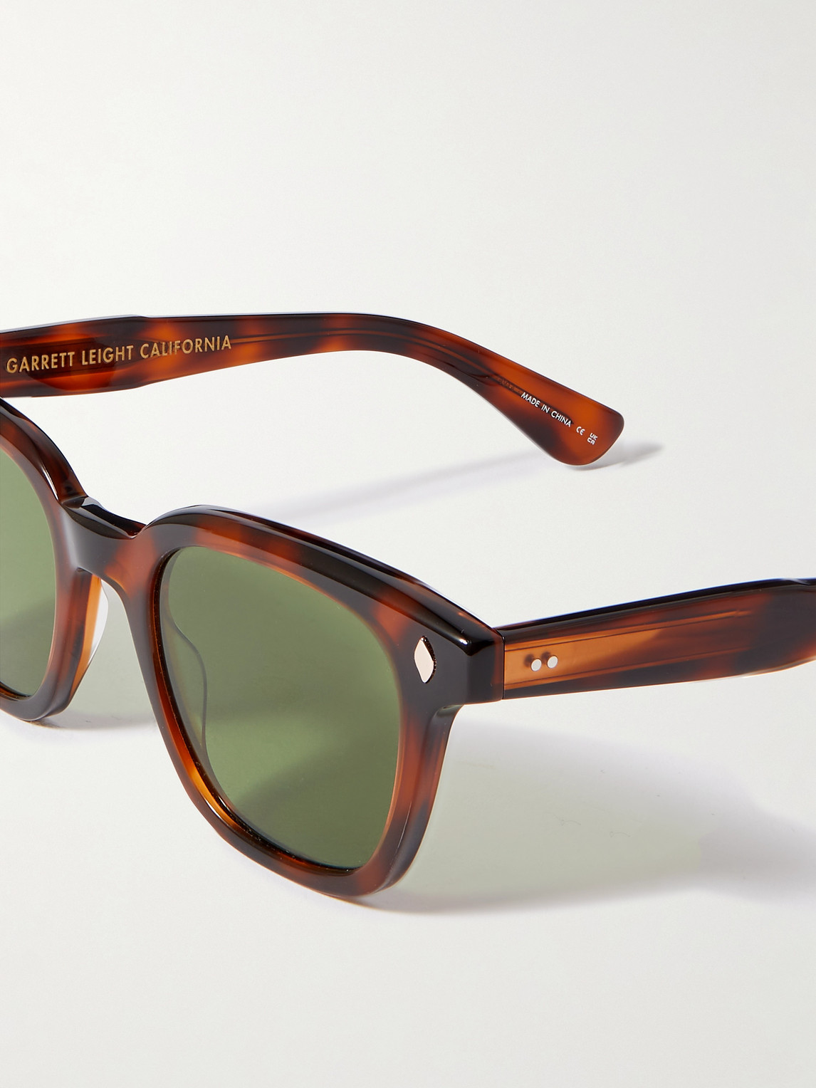 Shop Garrett Leight California Optical Broadway D-frame Tortoiseshell Acetate Sunglasses