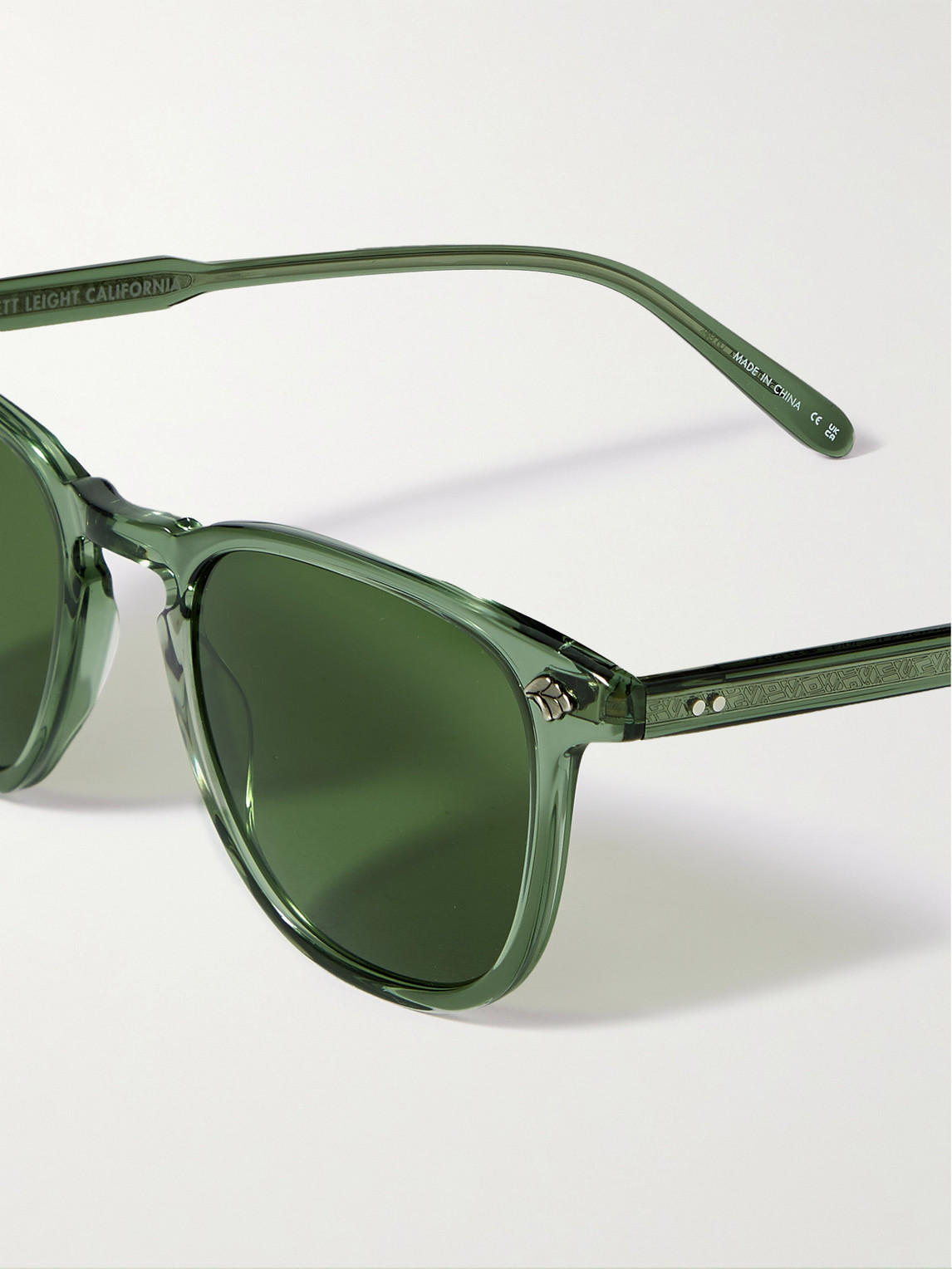 Shop Garrett Leight California Optical Brooks Ii Square-frame Acetate Sunglasses In Green