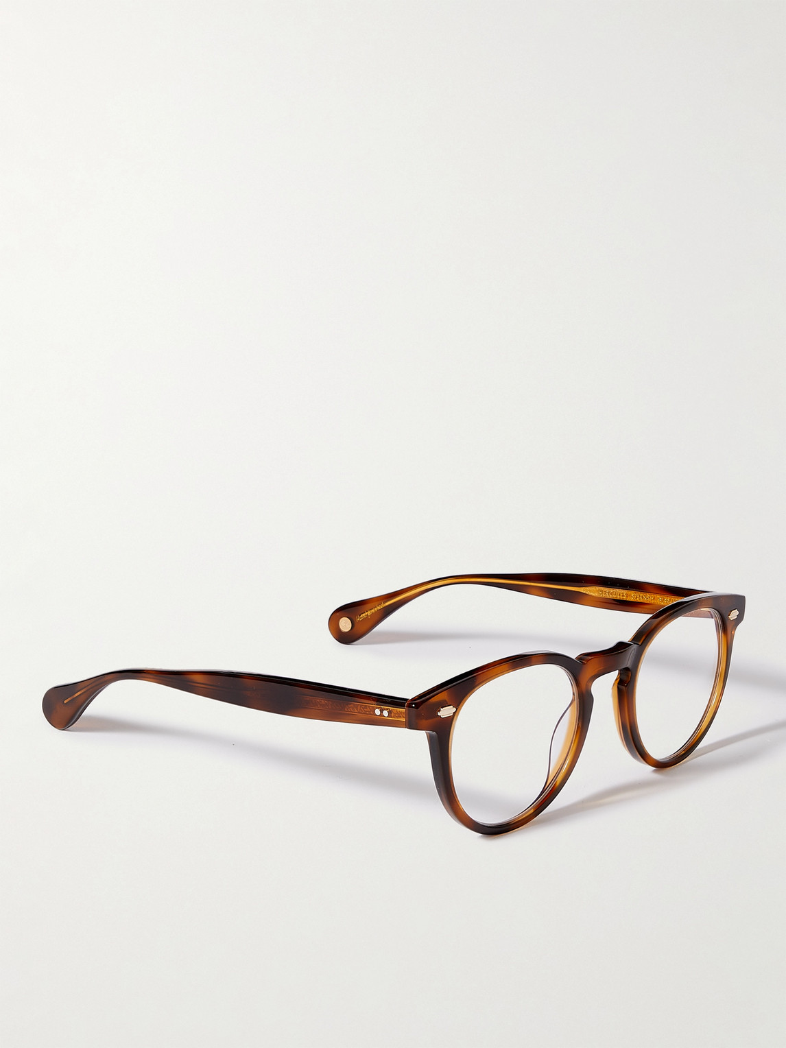 Shop Garrett Leight California Optical Hercules Round-frame Tortoiseshell Acetate Optical Glasses