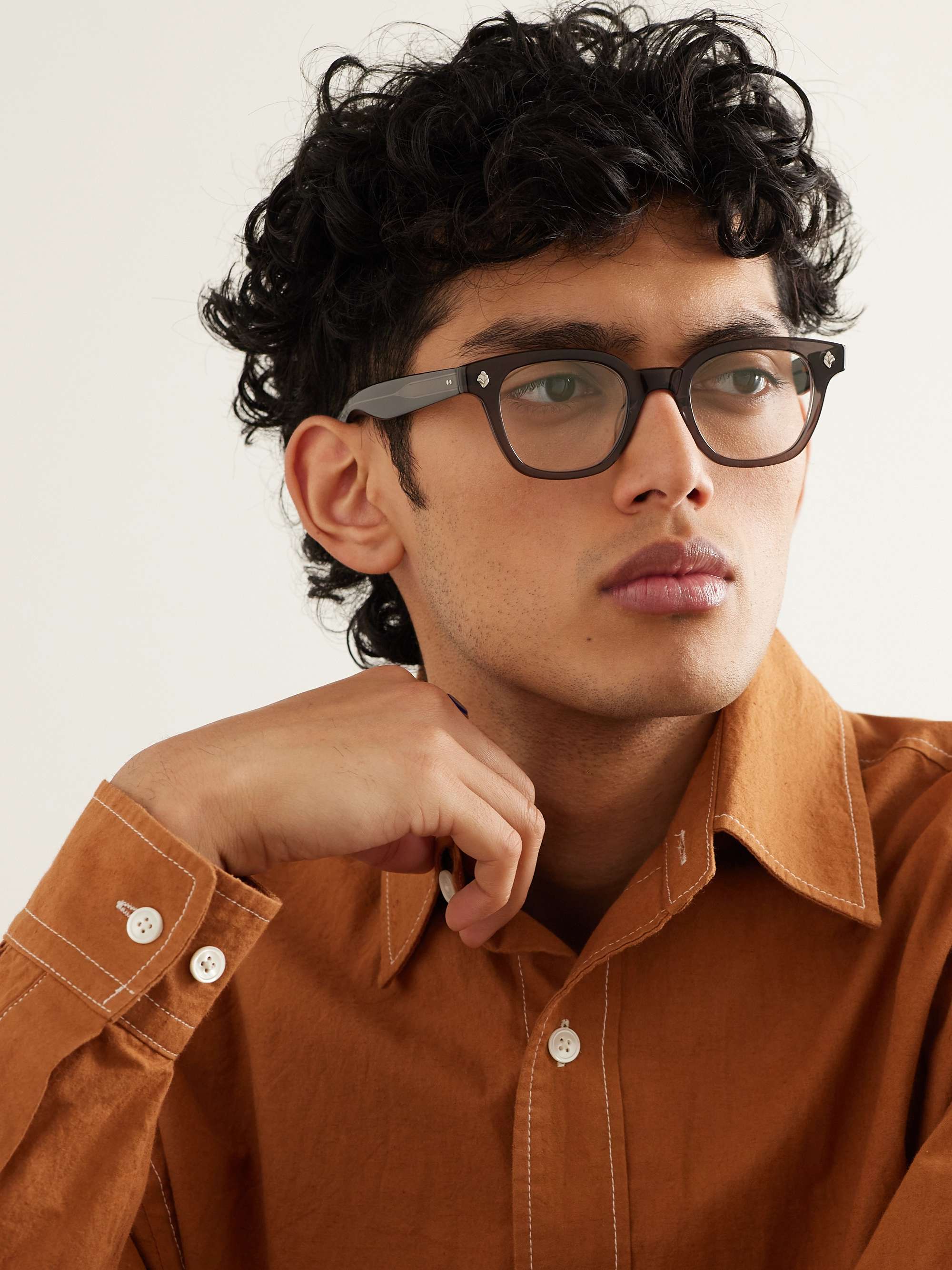 GARRETT LEIGHT CALIFORNIA OPTICAL Naples Square-Frame Acetate Optical ...