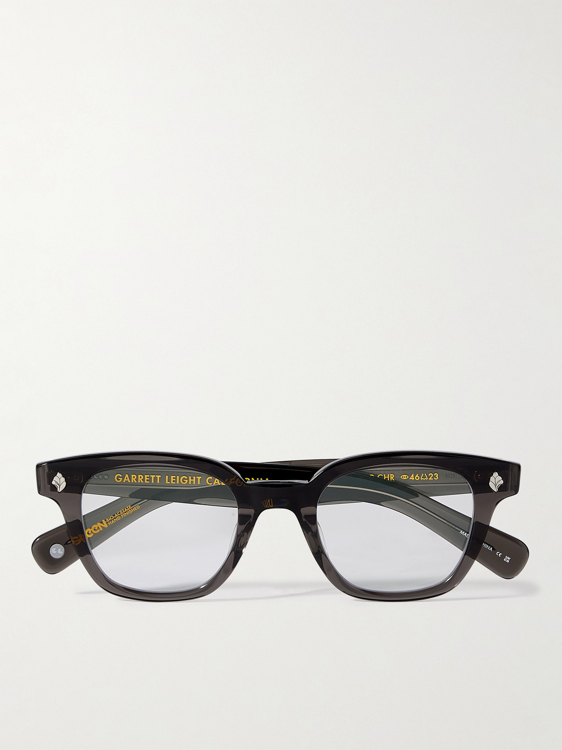 Garrett Leight California Optical Naples Square-frame Acetate Optical Glasses In Black