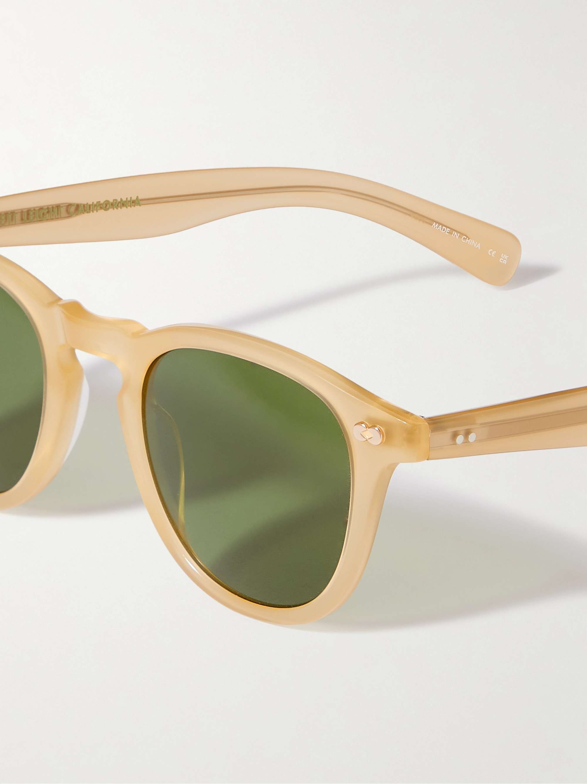 GARRETT LEIGHT CALIFORNIA OPTICAL Hampton X Round-Frame Acetate Sunglasses