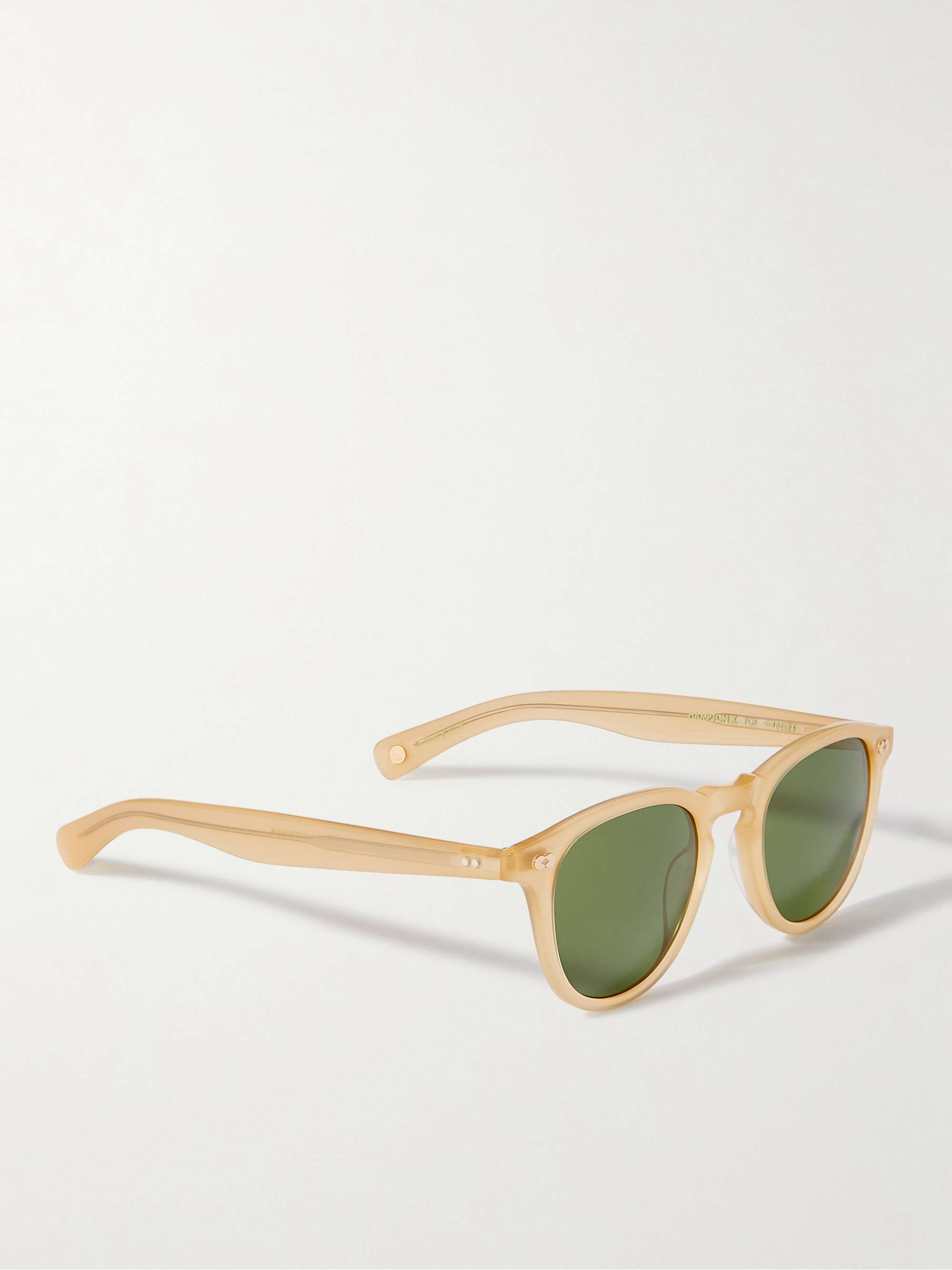 GARRETT LEIGHT CALIFORNIA OPTICAL Hampton X Round-Frame Acetate Sunglasses