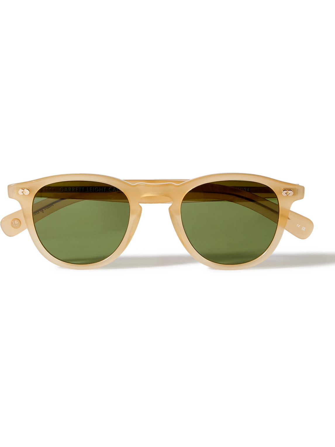 Garrett Leight California Optical Hampton X Round-frame Acetate Sunglasses In Brown