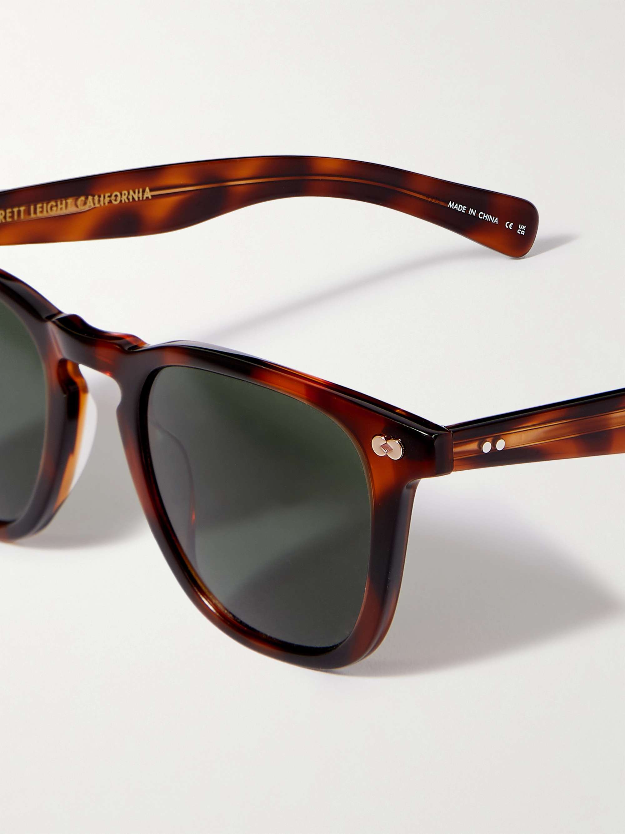 GARRETT LEIGHT CALIFORNIA OPTICAL Brooks X D-Frame Tortoiseshell Acetate Sunglasses