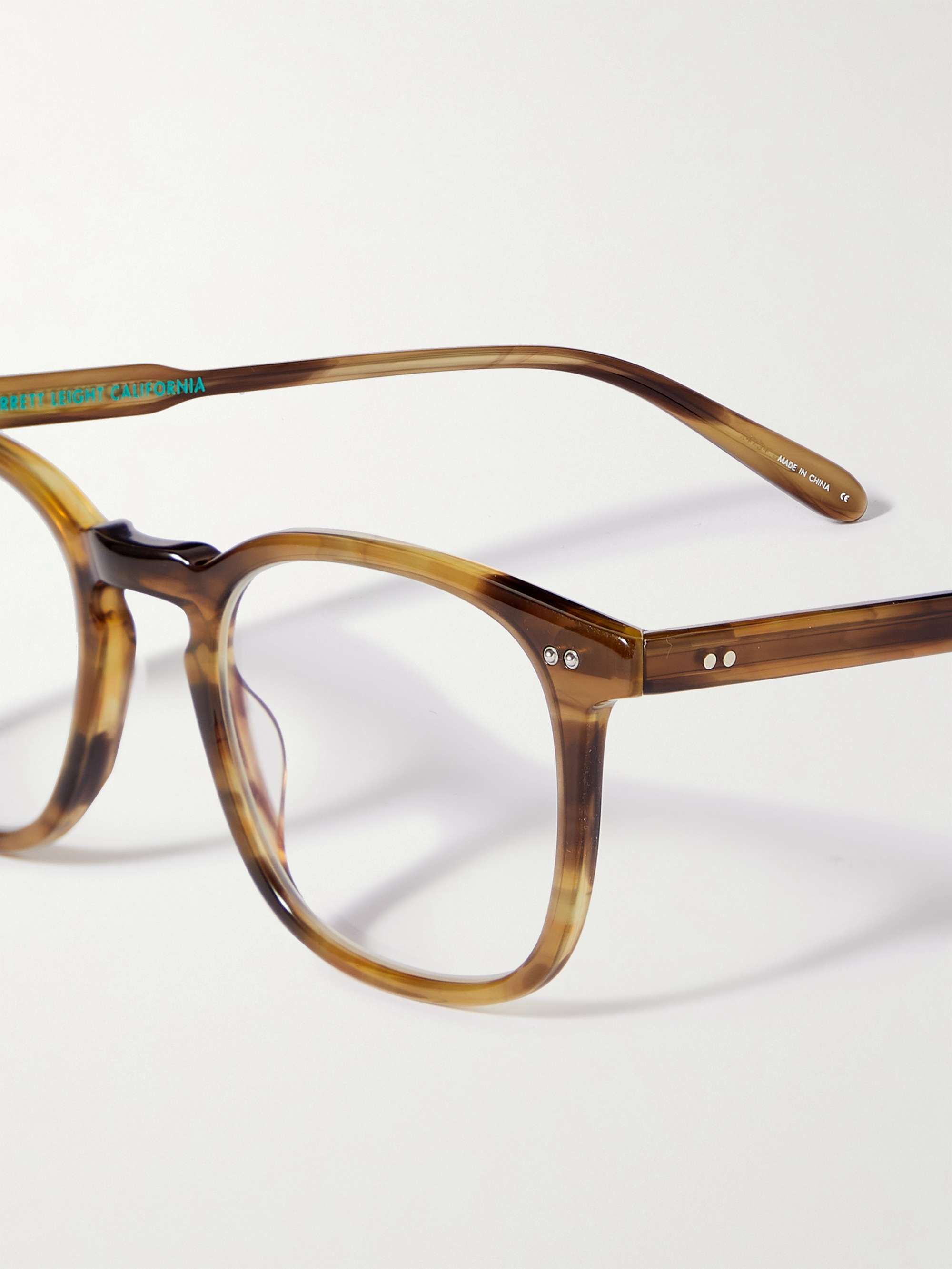 GARRETT LEIGHT CALIFORNIA OPTICAL Ruskin Square-Frame Tortoiseshell  Acetate Optical glasses