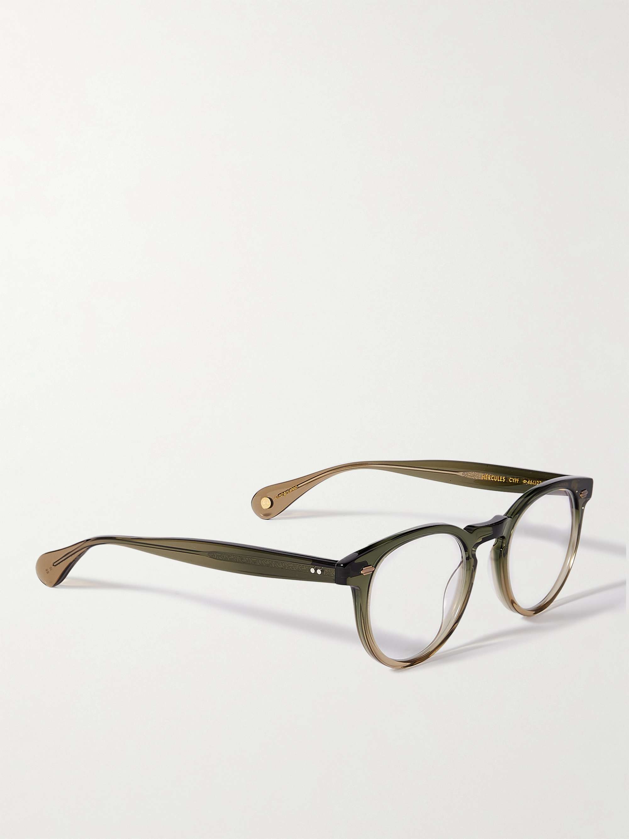 GARRETT LEIGHT CALIFORNIA OPTICAL Hercules Round-Frame Dégradé Acetate Optical Glasses