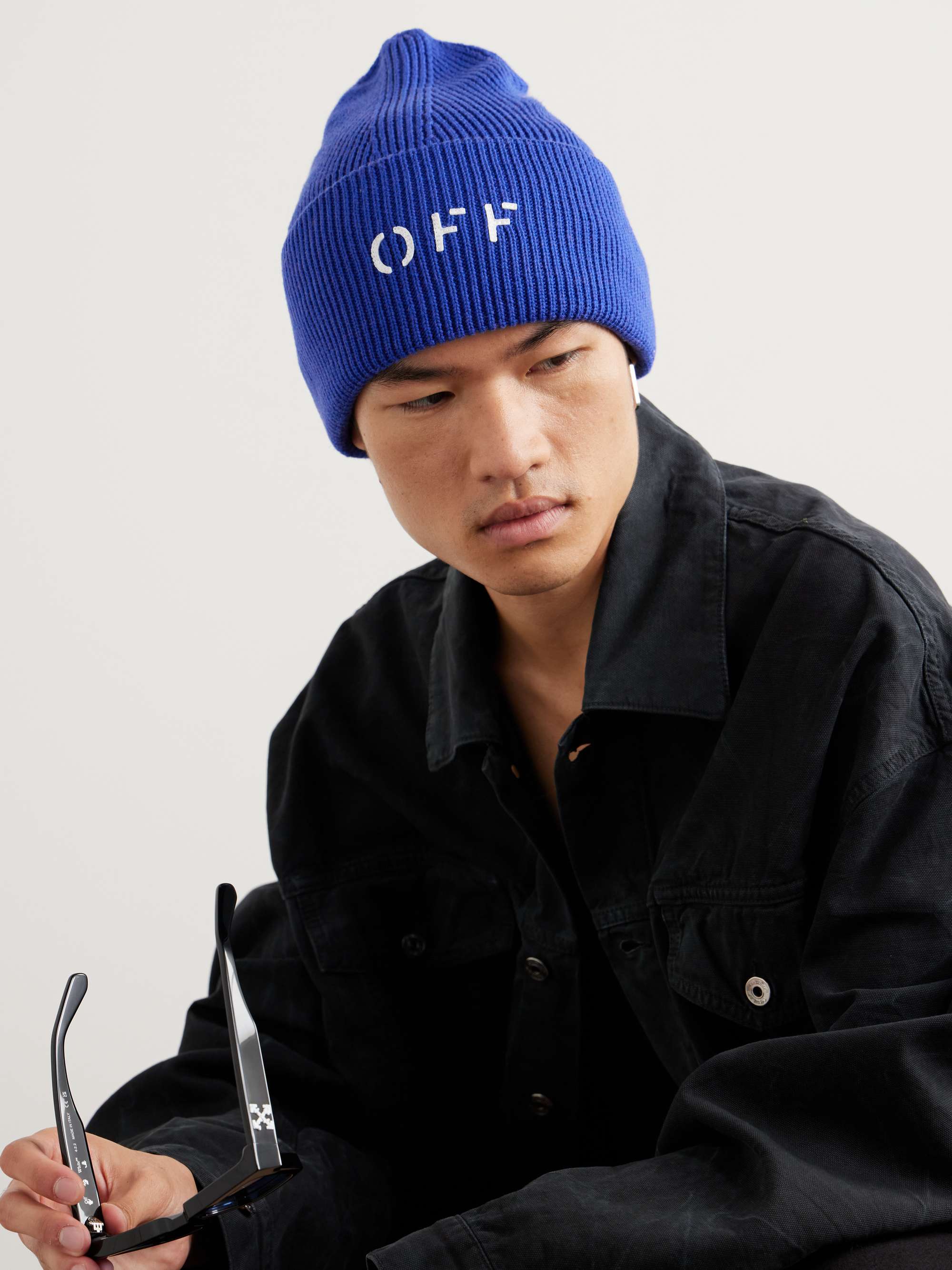 Logo-Appliquéd Ribbed Cashmere Beanie