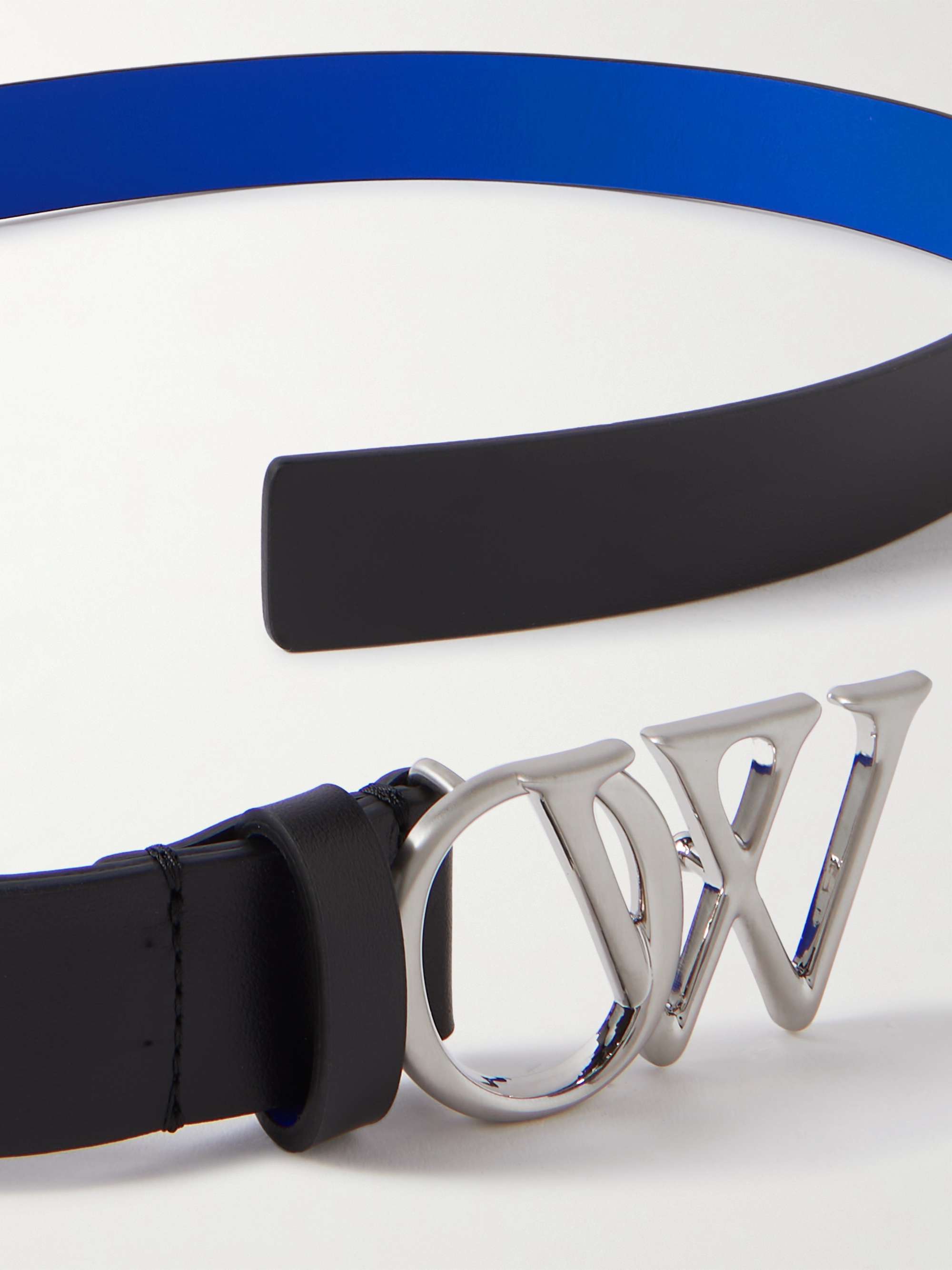 Off-White 3cm Leather Belt - Men - Black Belts