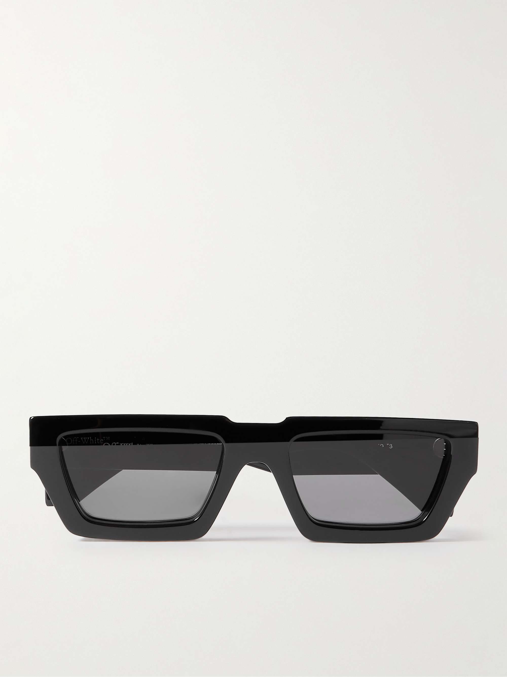 Off-White Manchester square-frame Acetate Sunglasses - Men - Black Sunglasses