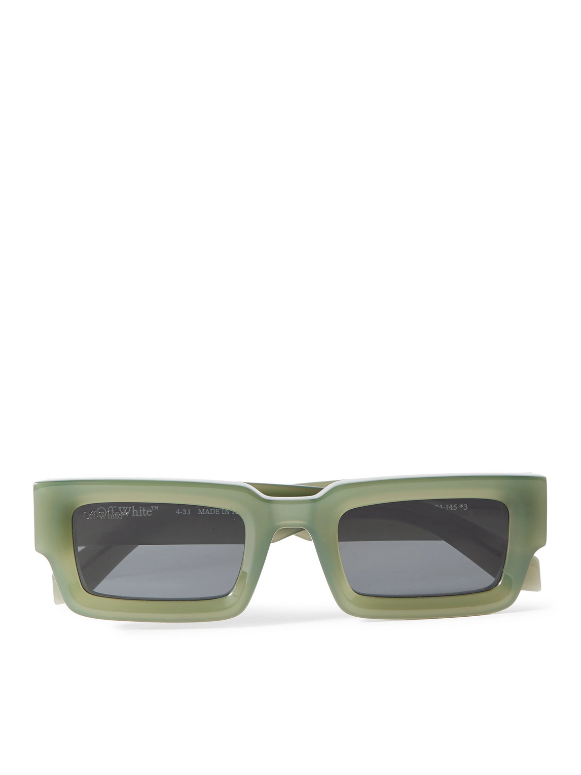 Off-white Lecce Square-frame Acetate Sunglasses In Green