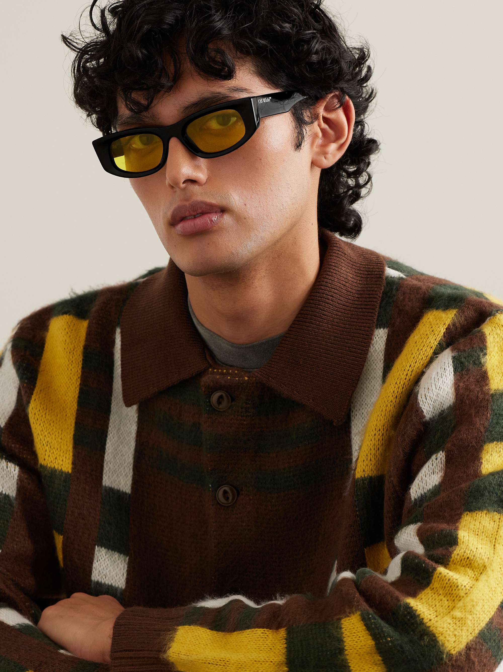 OFF-WHITE Matera D-Frame Acetate Sunglases for Men | MR PORTER