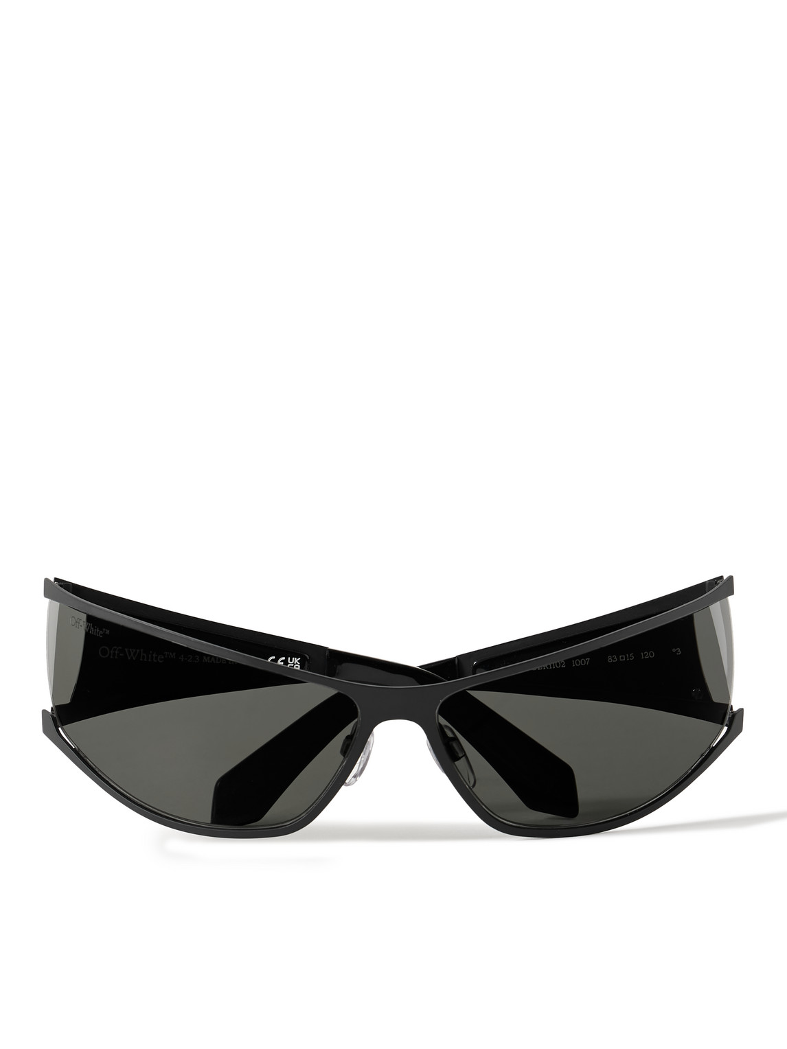 Off-white Luna Cat-eye Acetate And Gunmetal-tone Sunglasses In Black