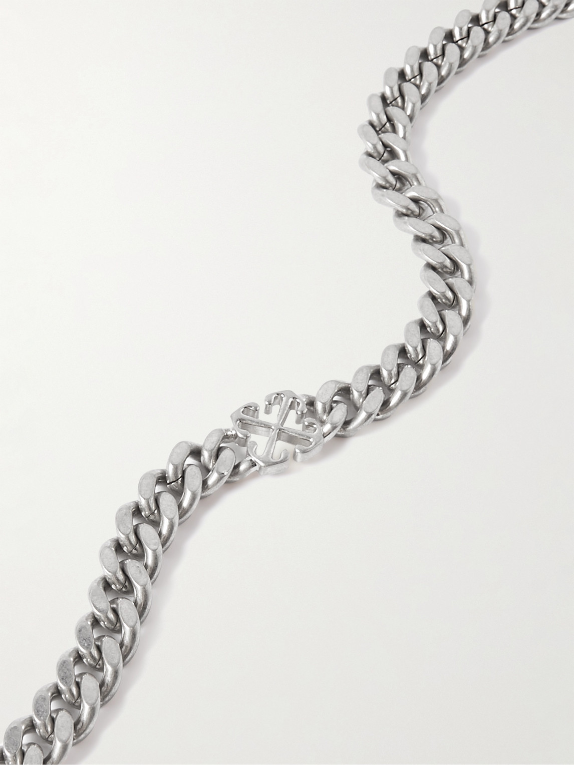 Shop Off-white Silver-tone Chain Necklace