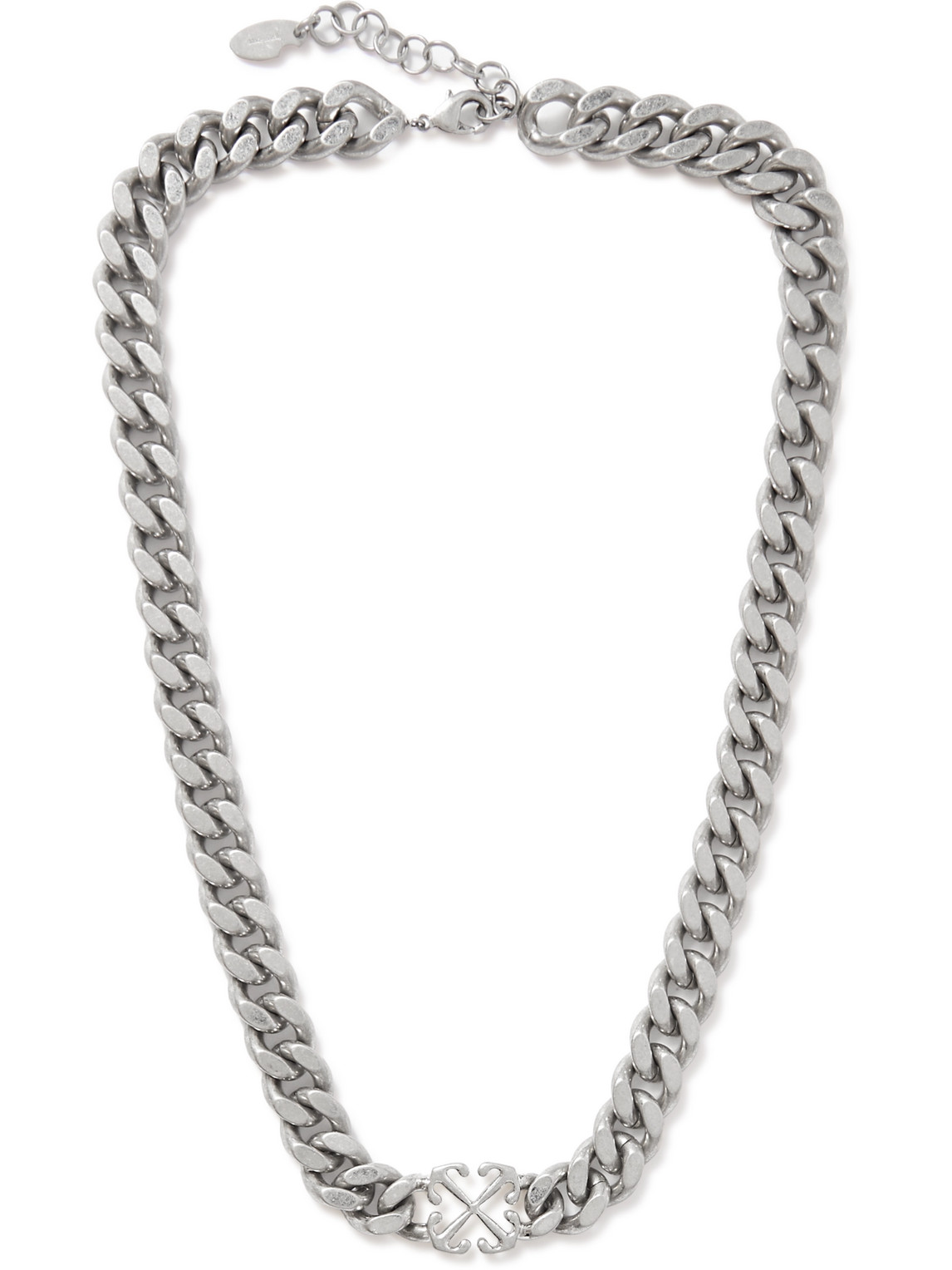Off-white Silver-tone Chain Necklace
