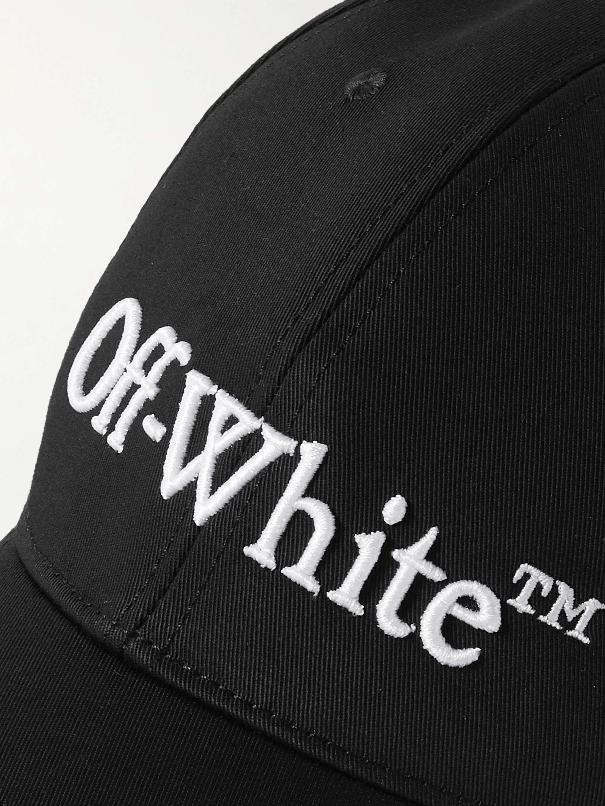 OFF-WHITE Logo-Embroidered Cotton-Gabardine Baseball Cap for Men | MR PORTER