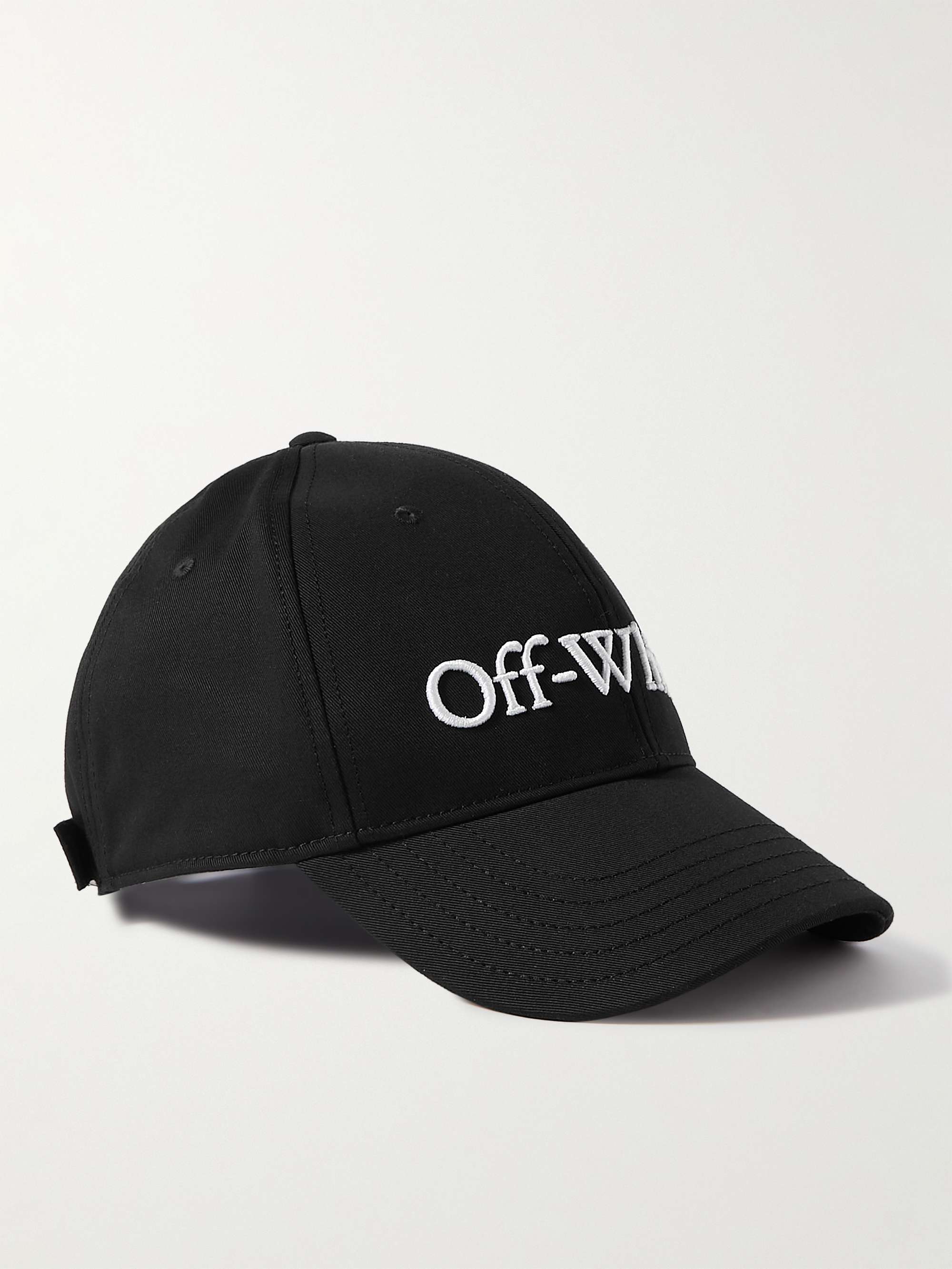 OFF-WHITE Logo-Embroidered Cotton-Gabardine Baseball Cap for Men | MR ...