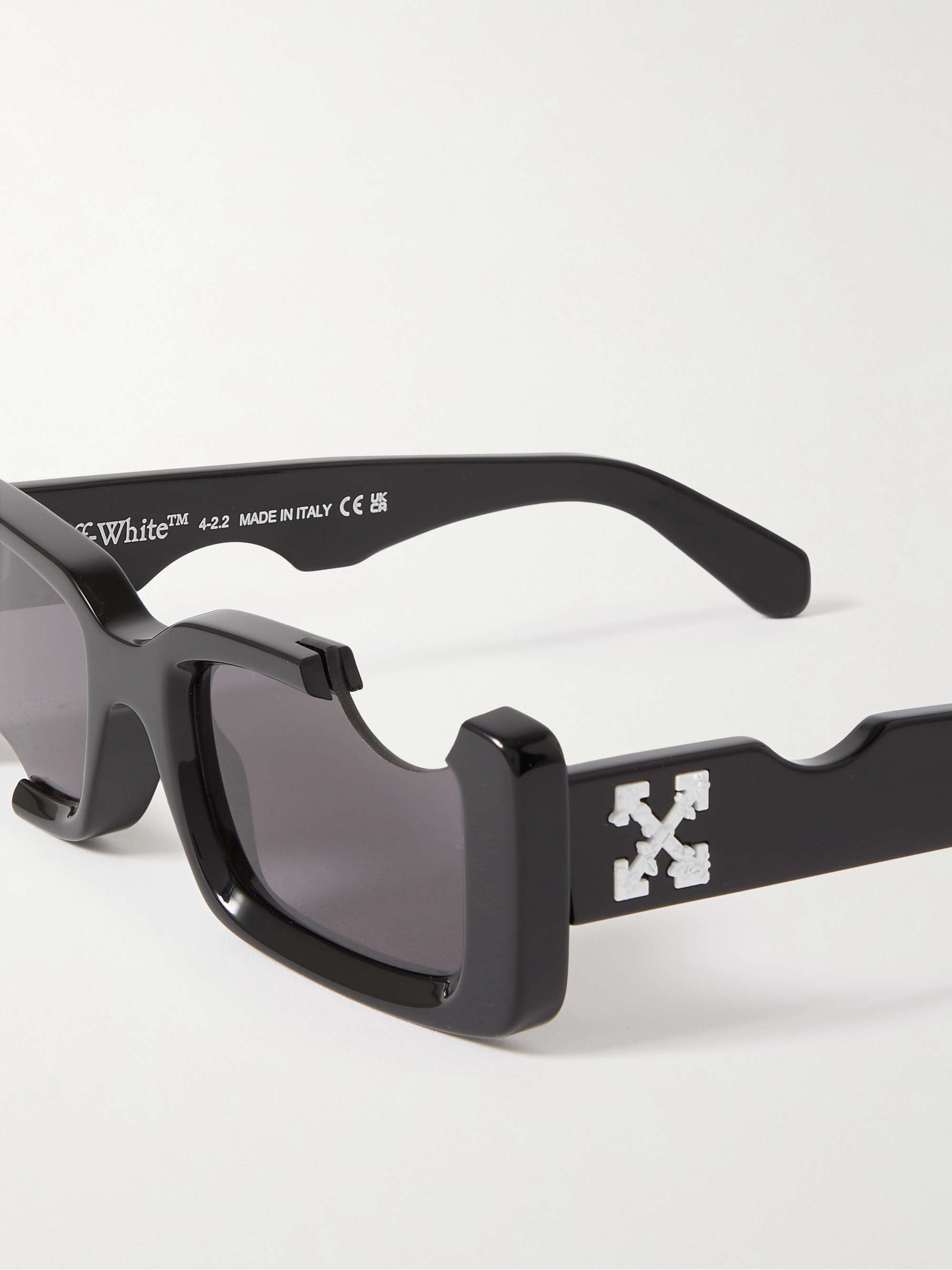 OFF-WHITE Cady Cutout Rectangular-Frame Acetate Sunglasses