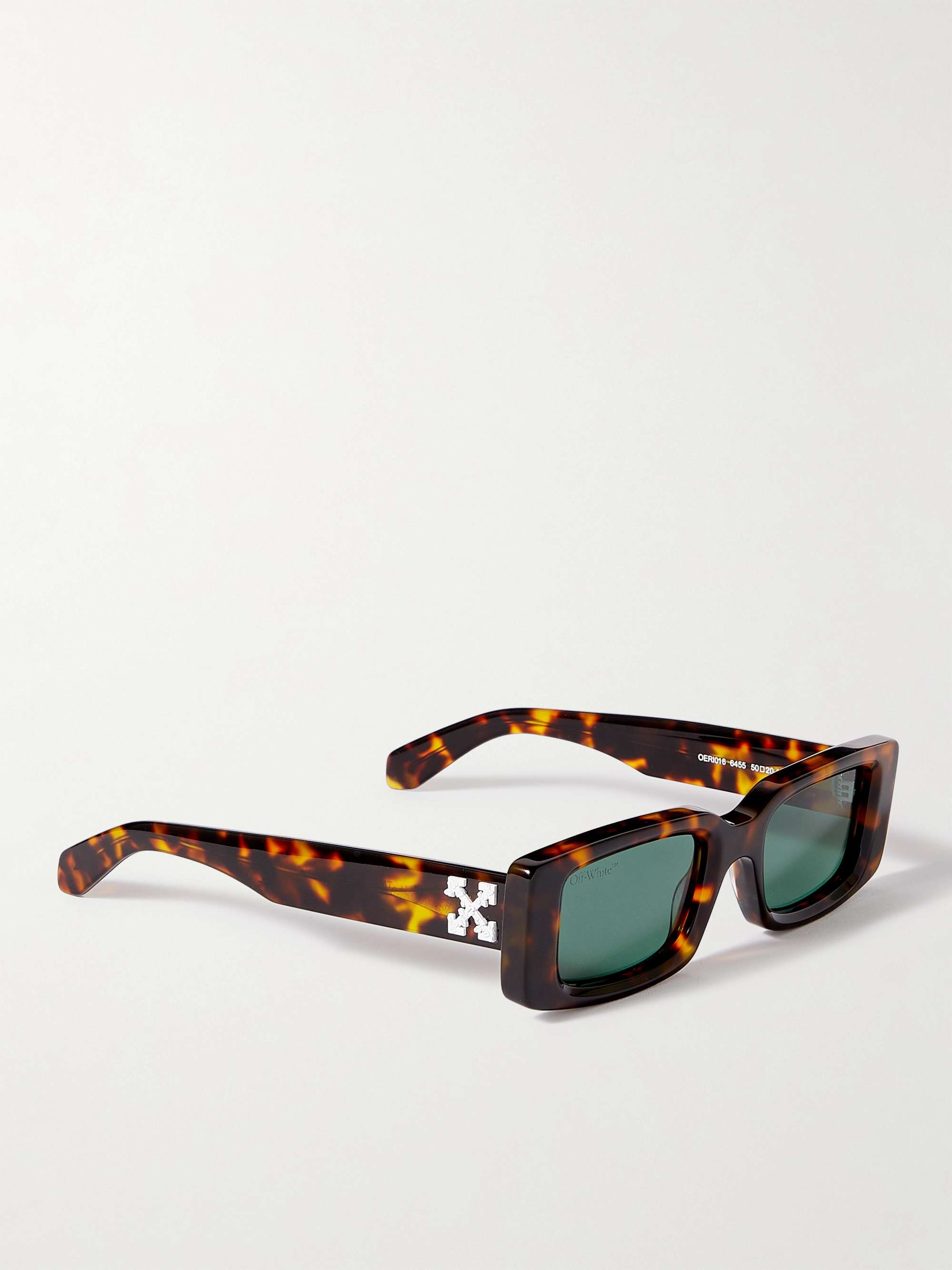 OFF-WHITE Arthur Square-Frame Tortoiseshell Acetate Sunglasses
