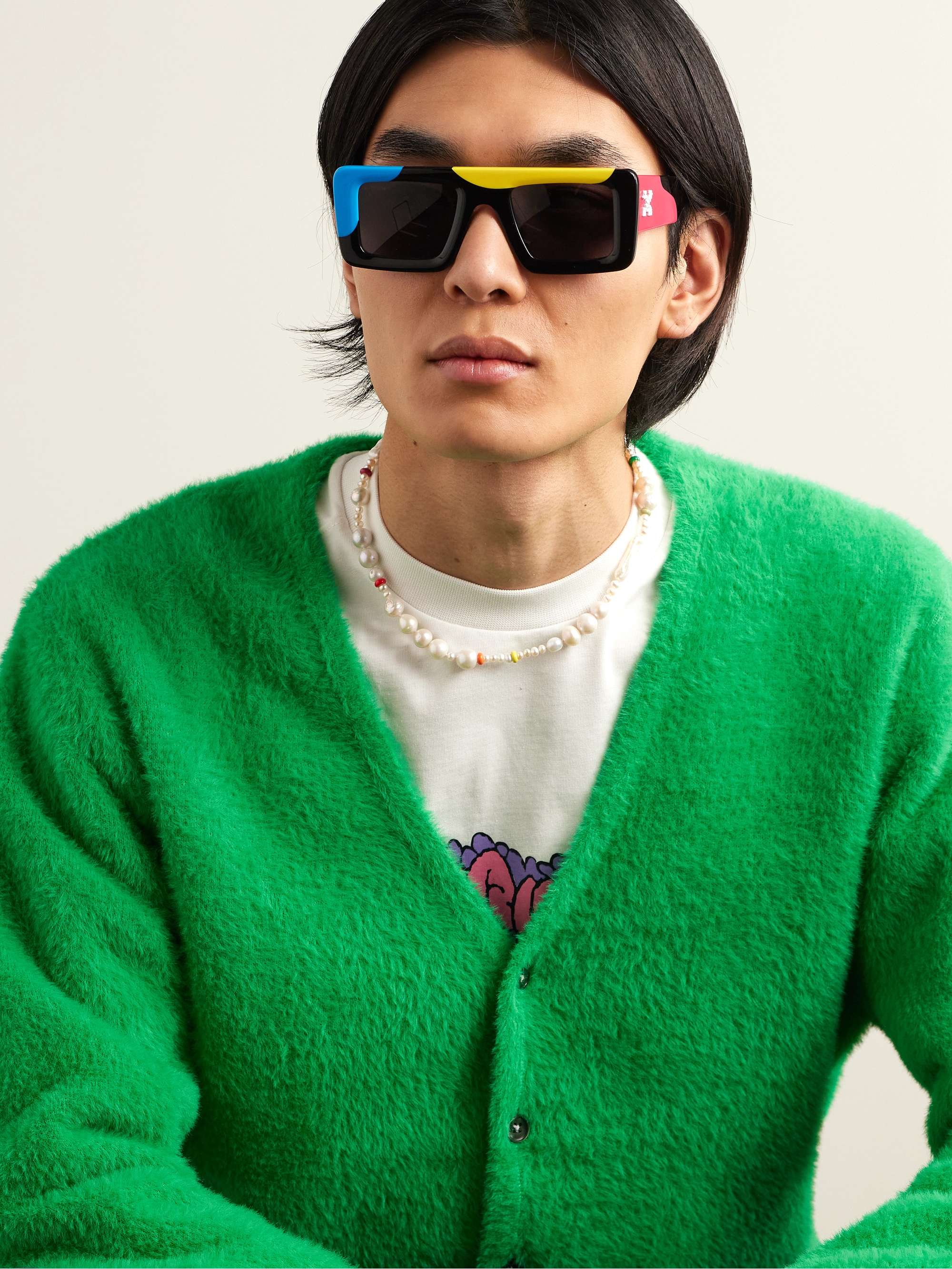 Virgil Square-Frame Acetate Sunglasses