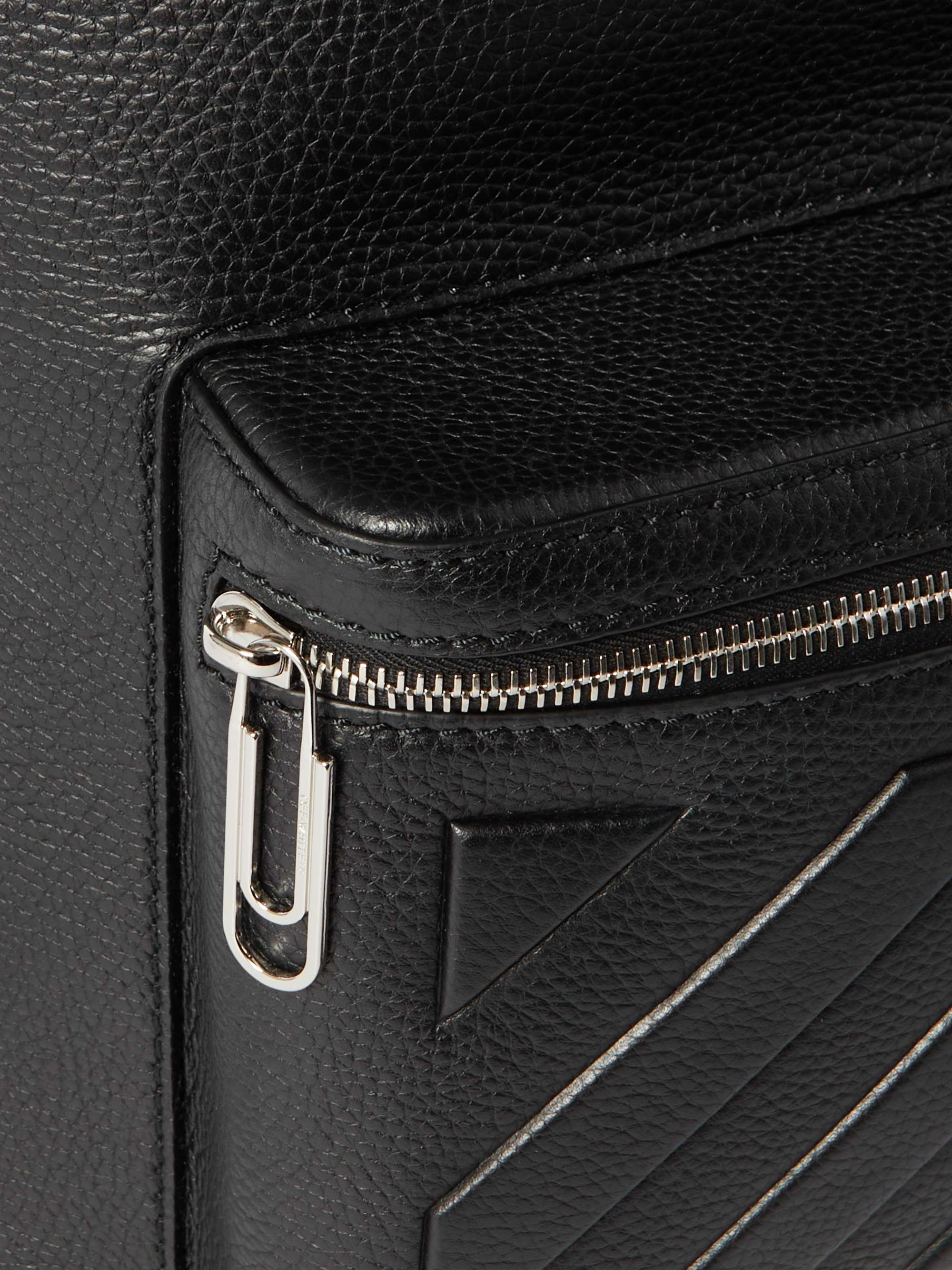 OFF-WHITE Binder Embossed Full-Grain Leather Backpack