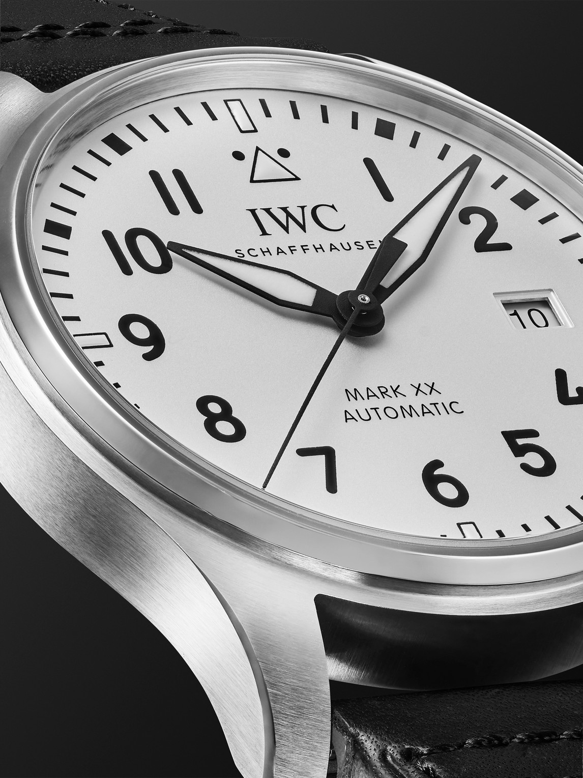 Shop Iwc Schaffhausen Pilot's Mark Xx Automatic 40mm Stainless Steel And Leather Watch, Ref. No. Iwiw328207 In White