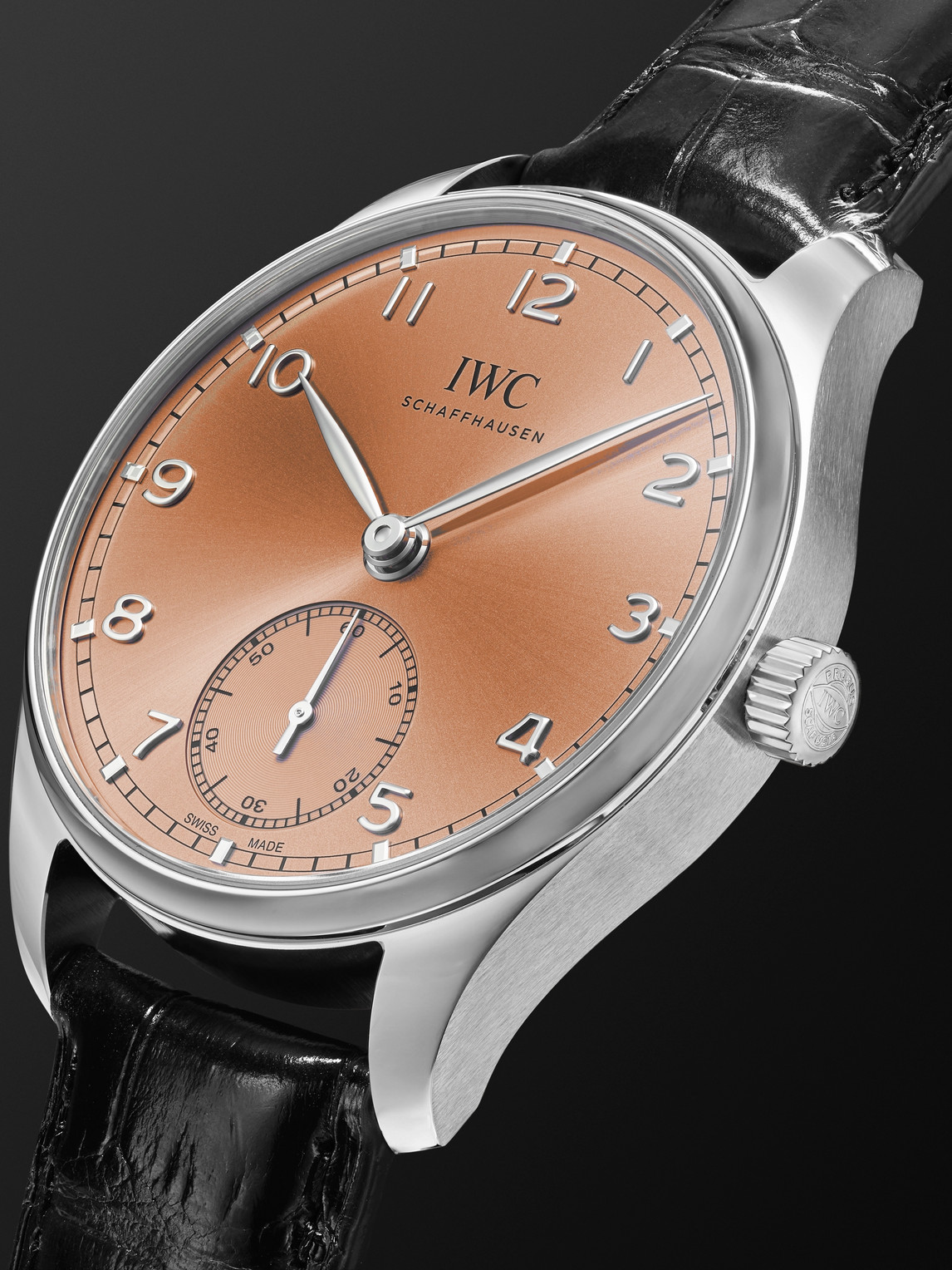  Iwc Schaffhausen - Portugieser Automatic 40.4mm Stainless Steel And Alligator Watch, Ref. No. Iwiw358313 - Men - Pink 