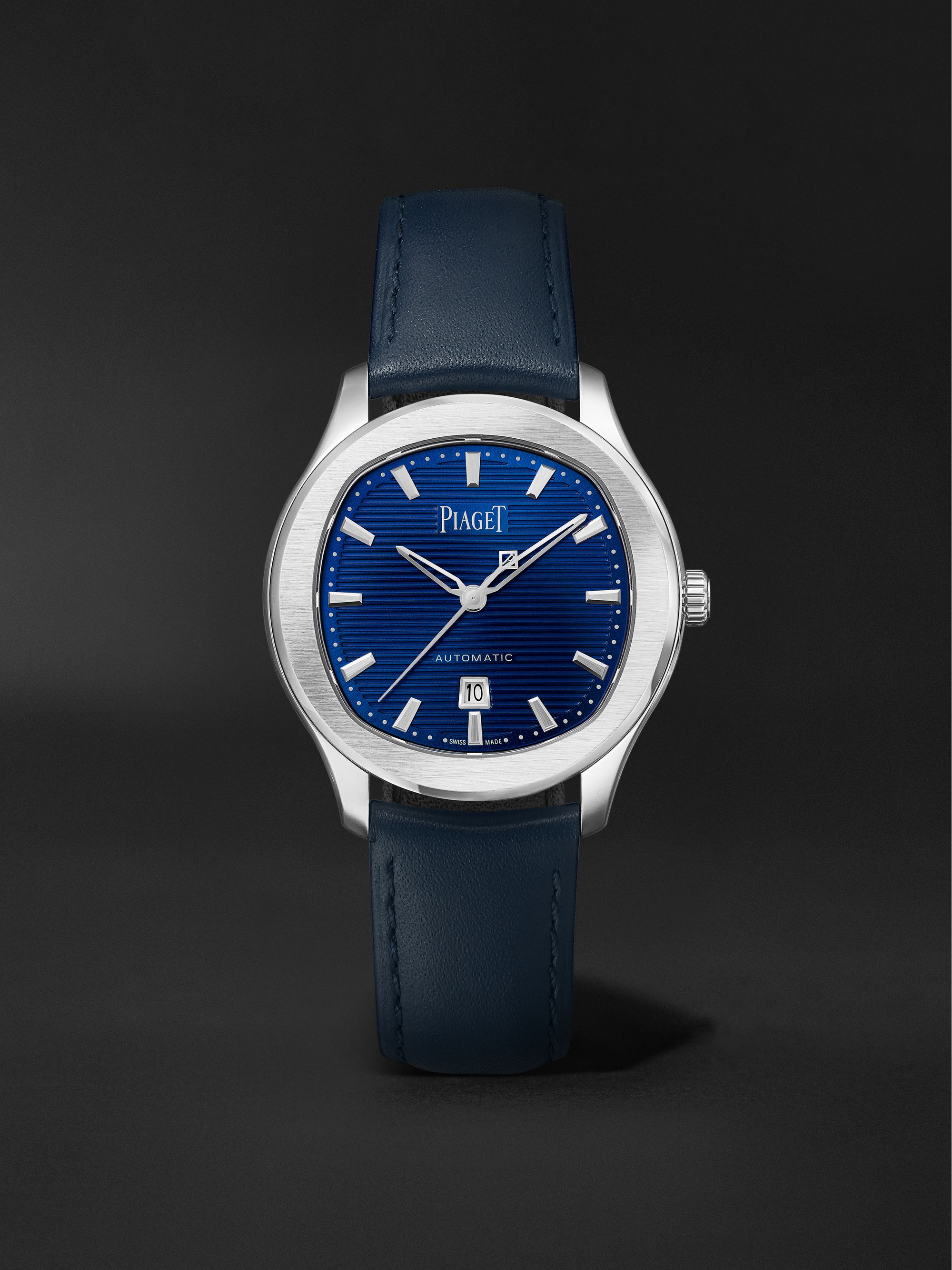 PIAGET Polo Date Automatic 36mm Stainless Steel and Leather Watch