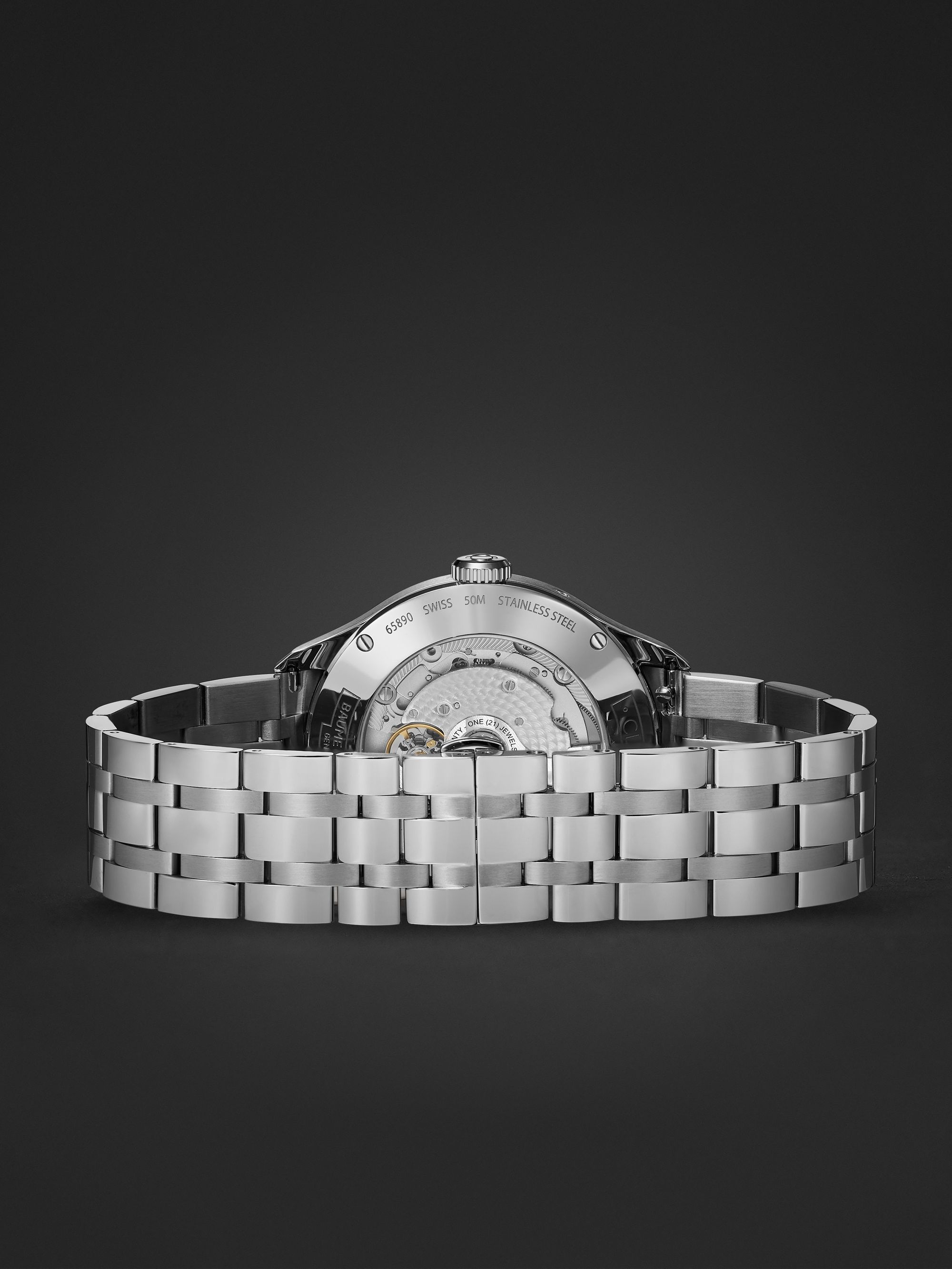 BAUME & MERCIER Clifton Automatic Moon-Phase 42mm Stainless Steel Watch, Ref. No. M0A10725