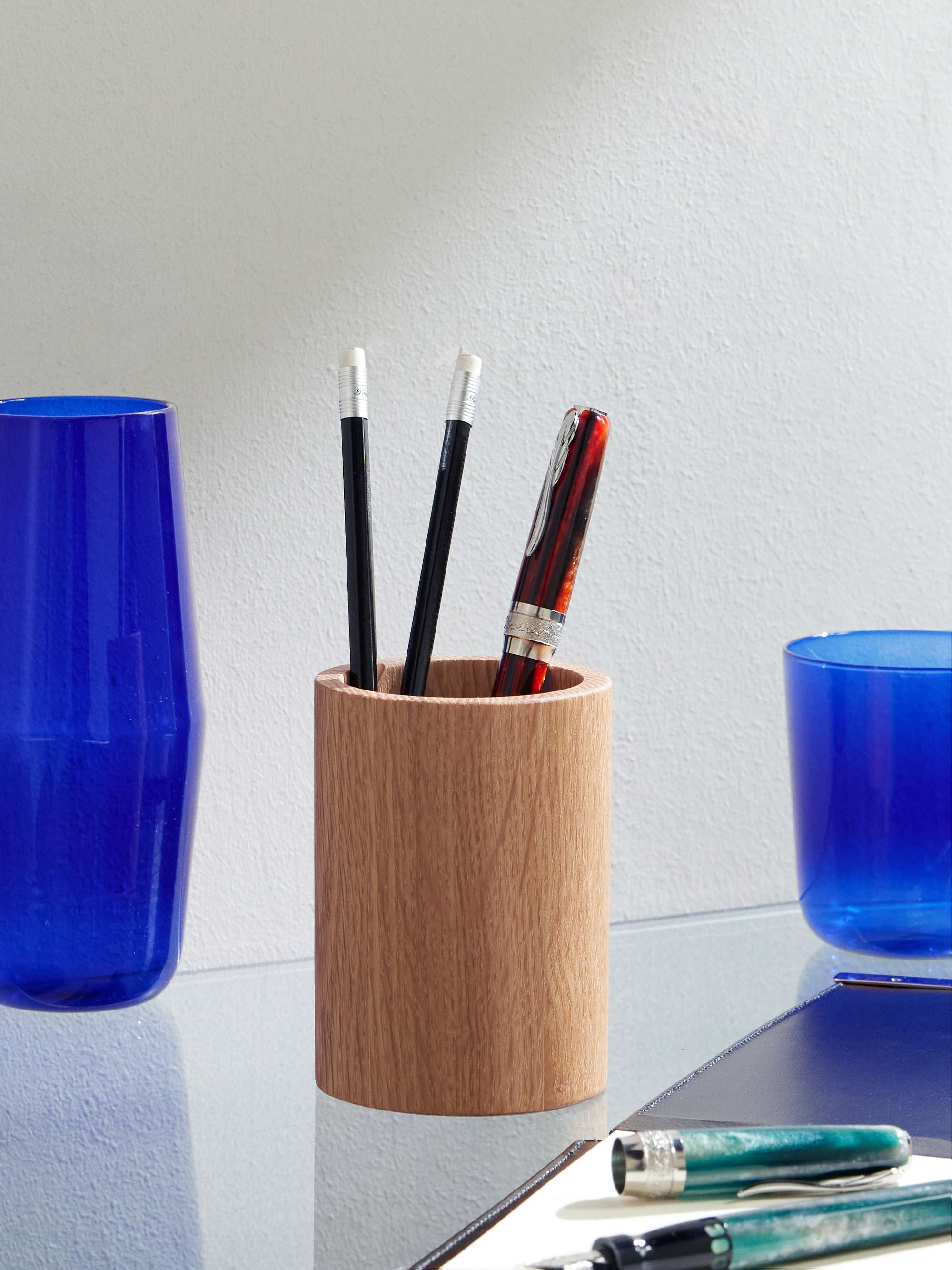 THE CONRAN SHOP Wide Block Sgraffito Glazed Stoneware Vase